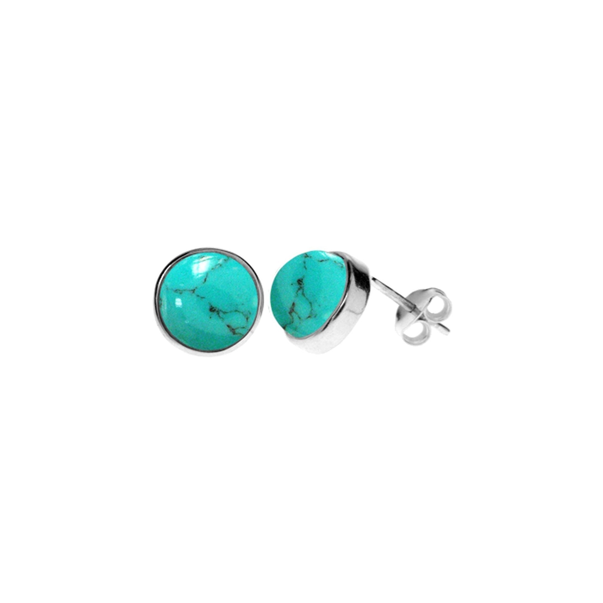 Samira turquoise large round studs