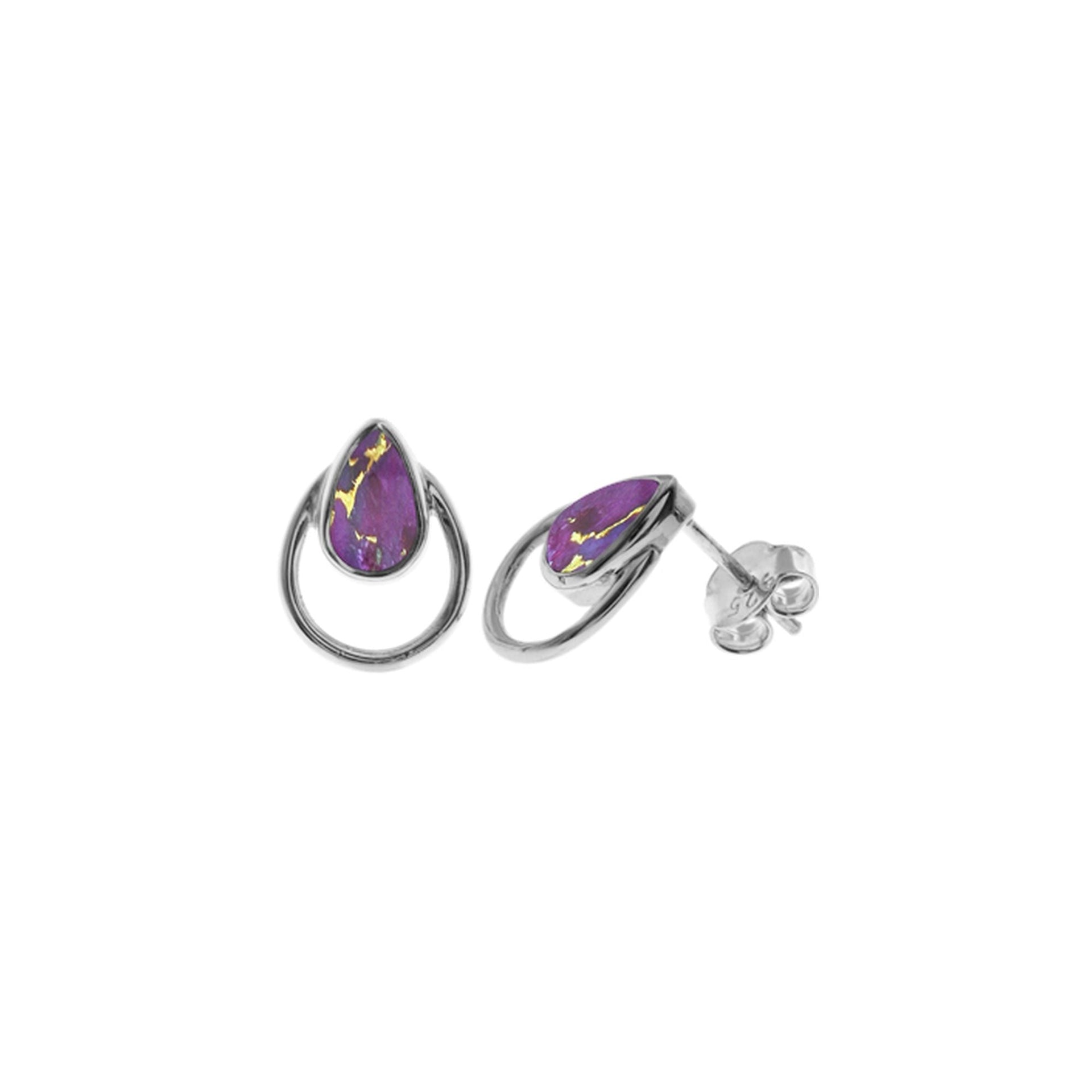 Lola teardrop purple mohave wire frame studs