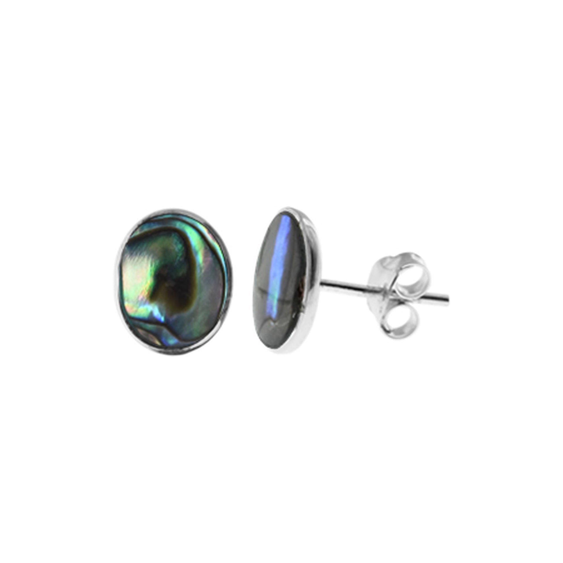Bronwen oval paua shell studs