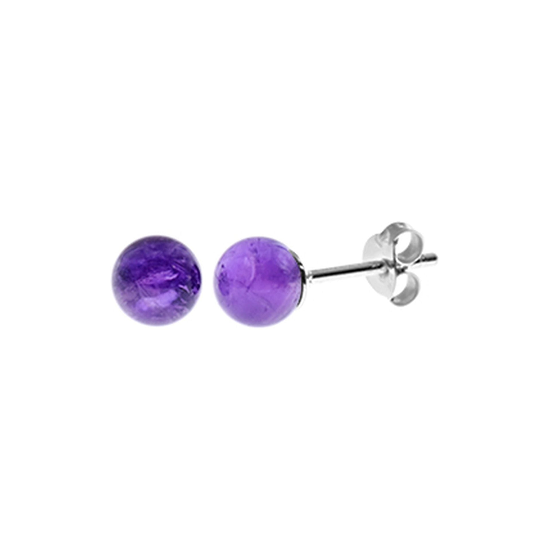 Samira amethyst sphere studs