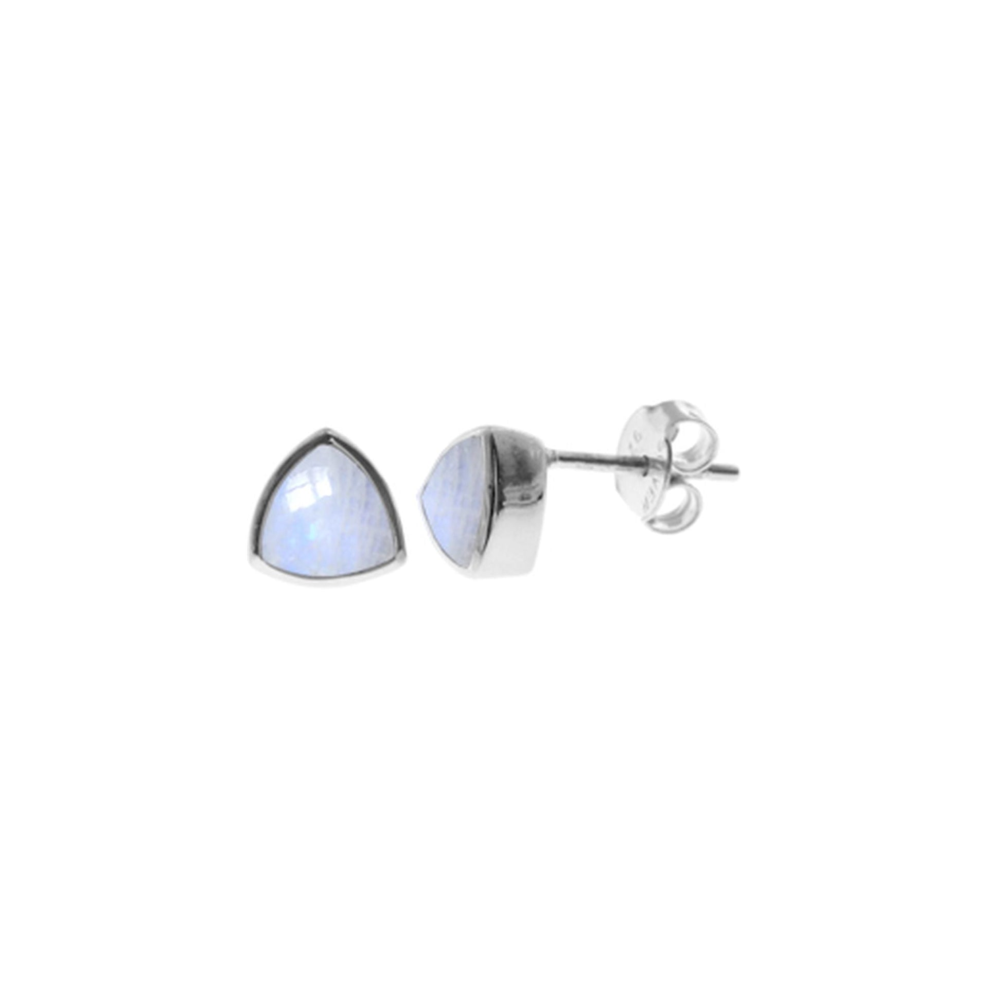 Samira trillion cut rainbow moonstone studs