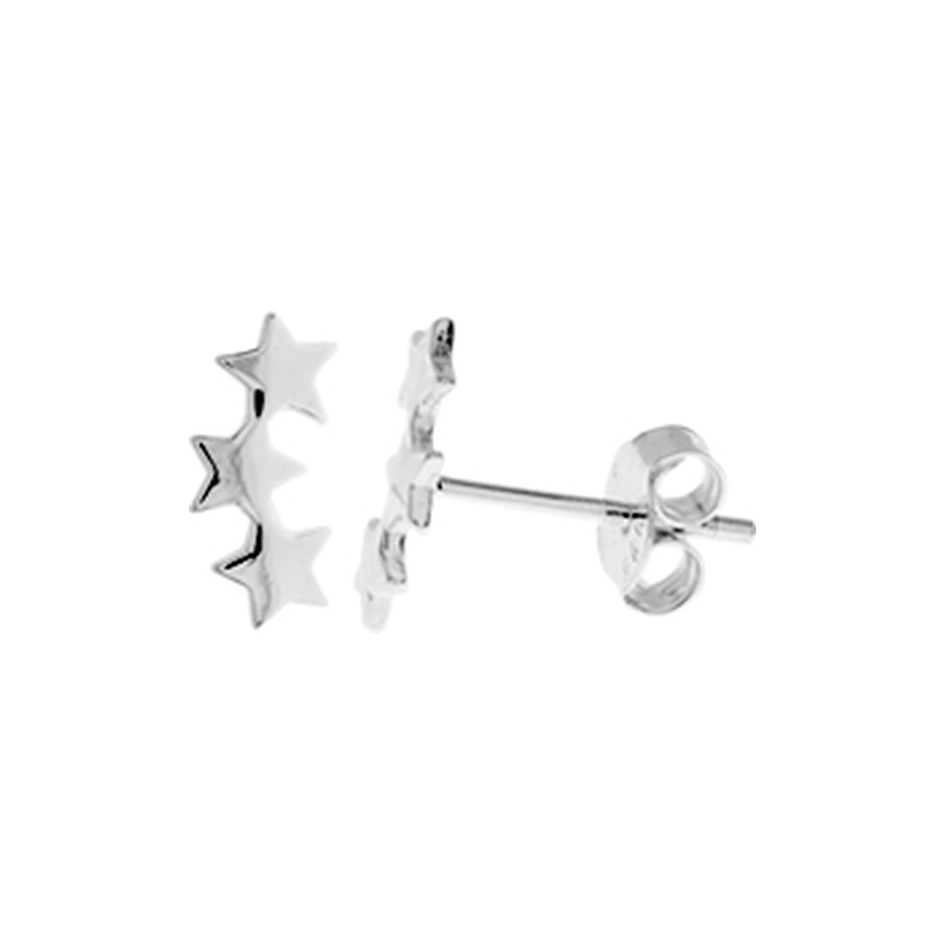 Faith triple star arc studs