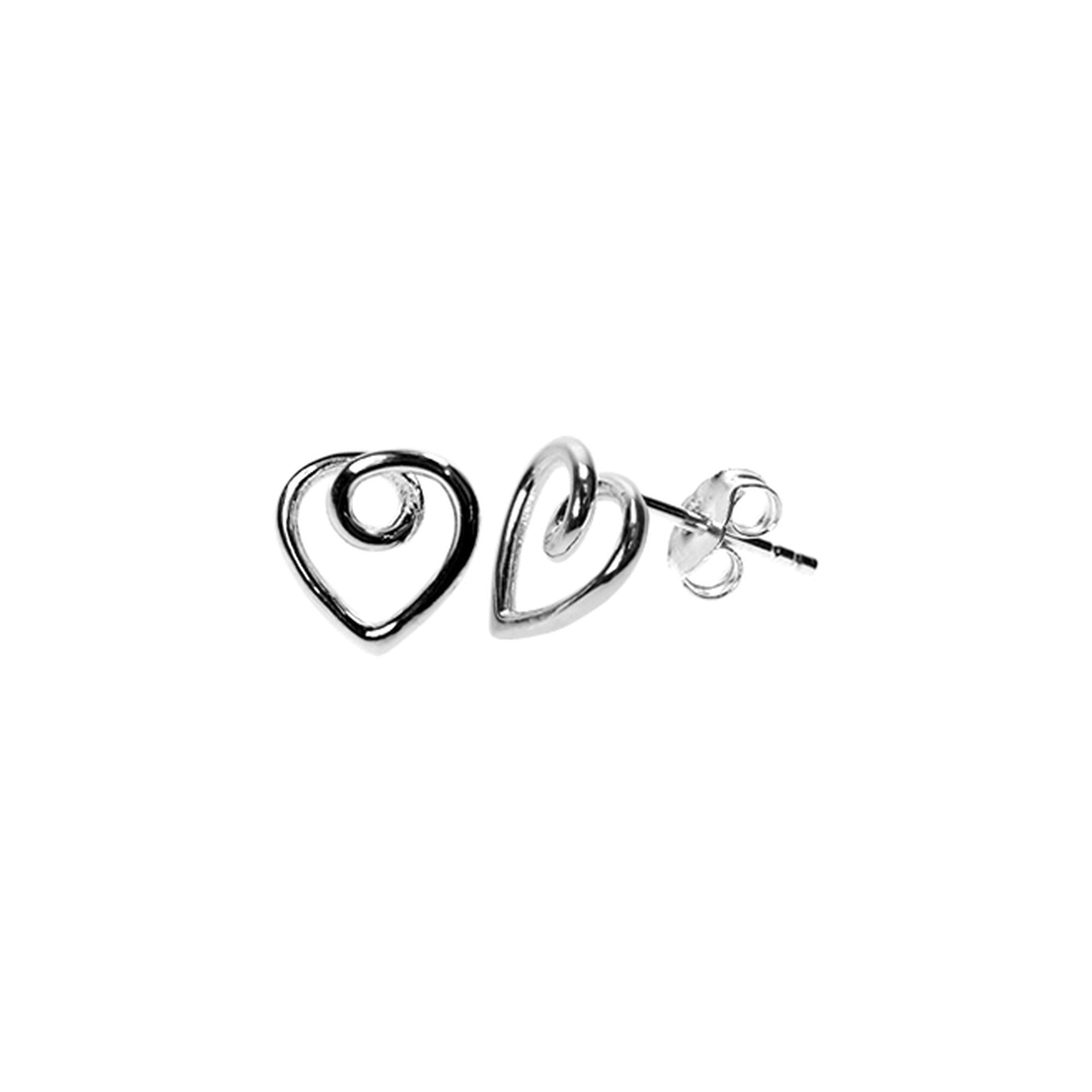Joanna looped heart studs