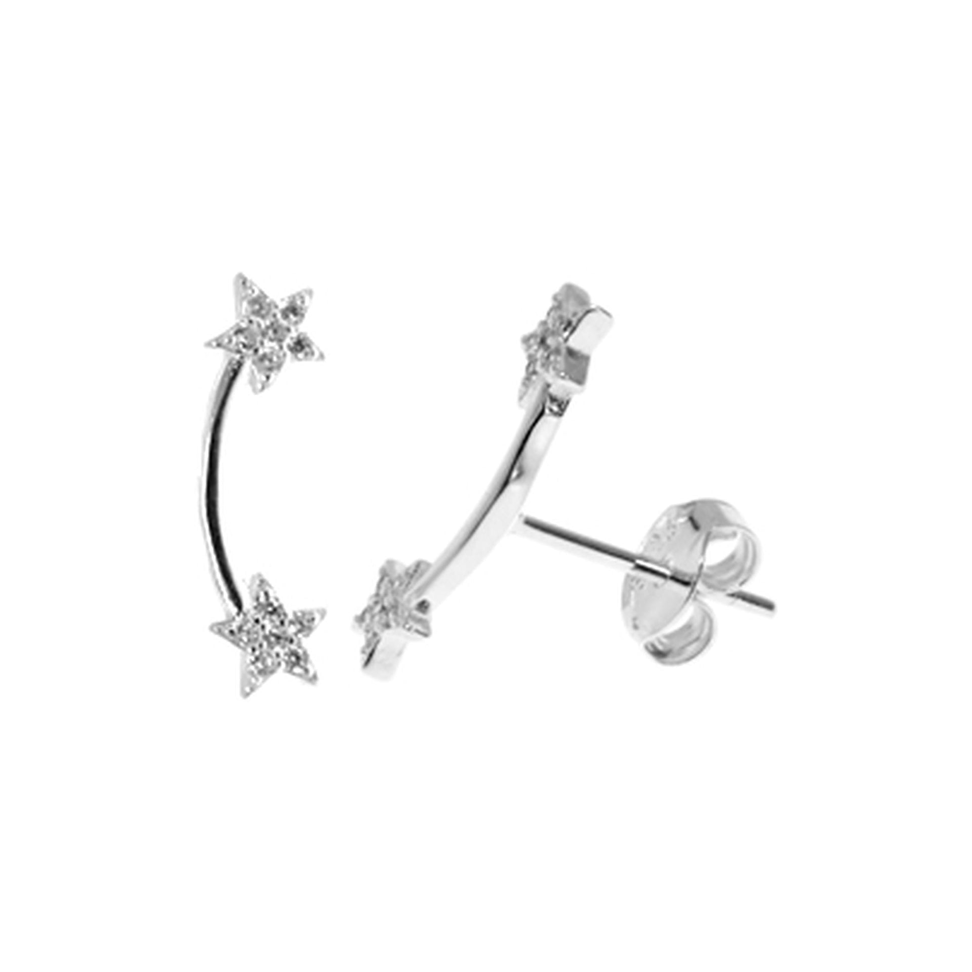 Natalie double star arc studs