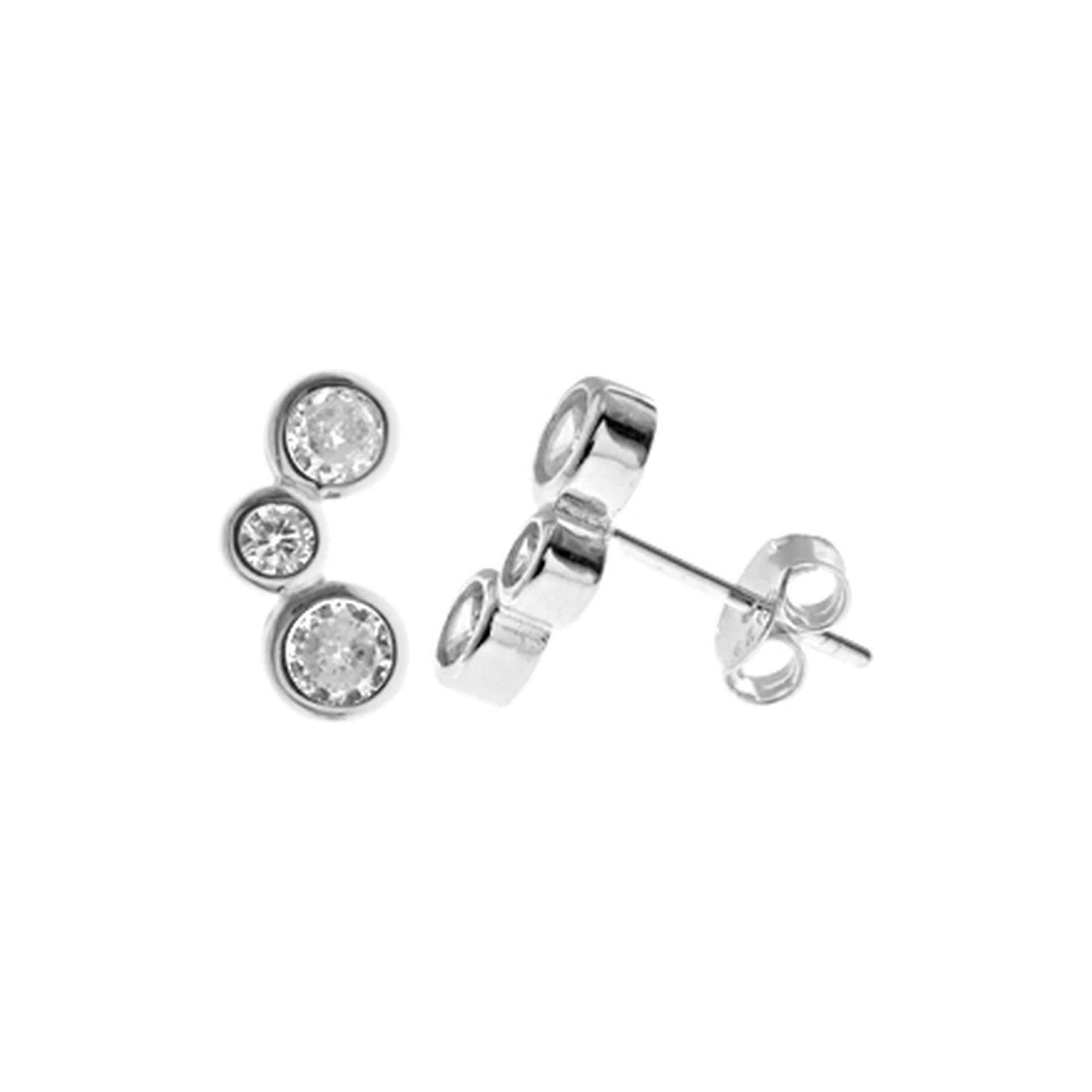 Kenzie staggered sparkle studs