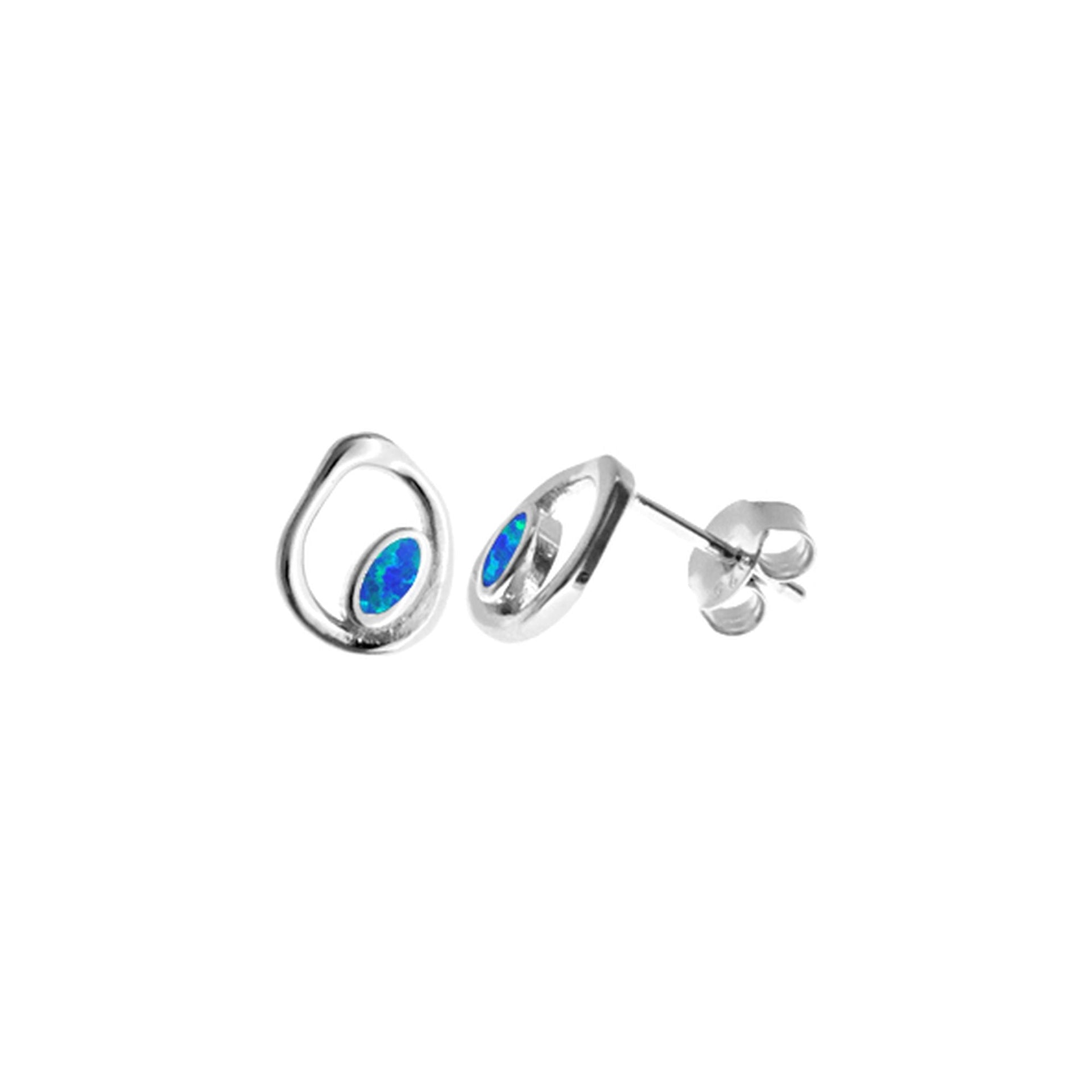 Antoinette blue loop design studs