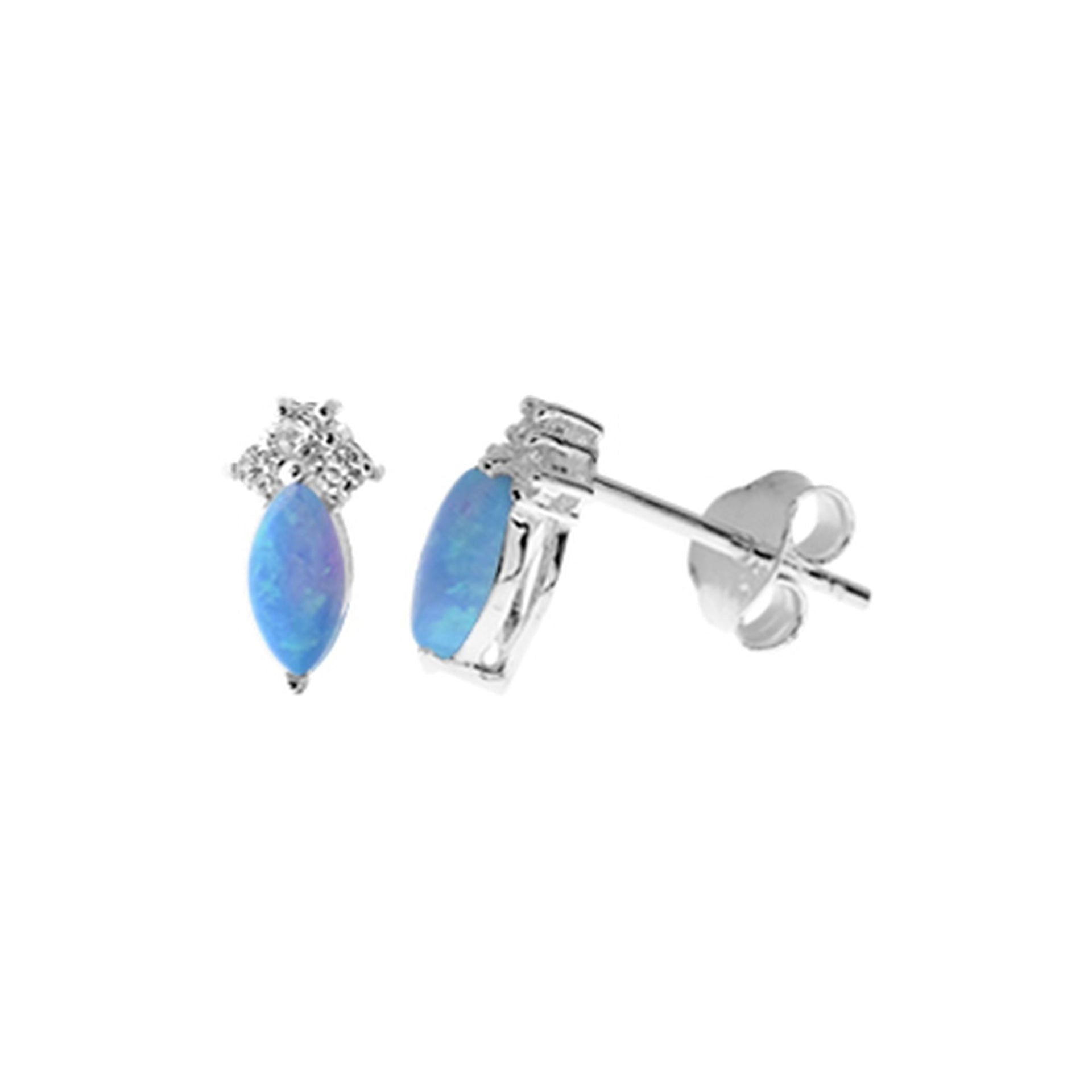 Bethan marquis blue opalique sparkle studs