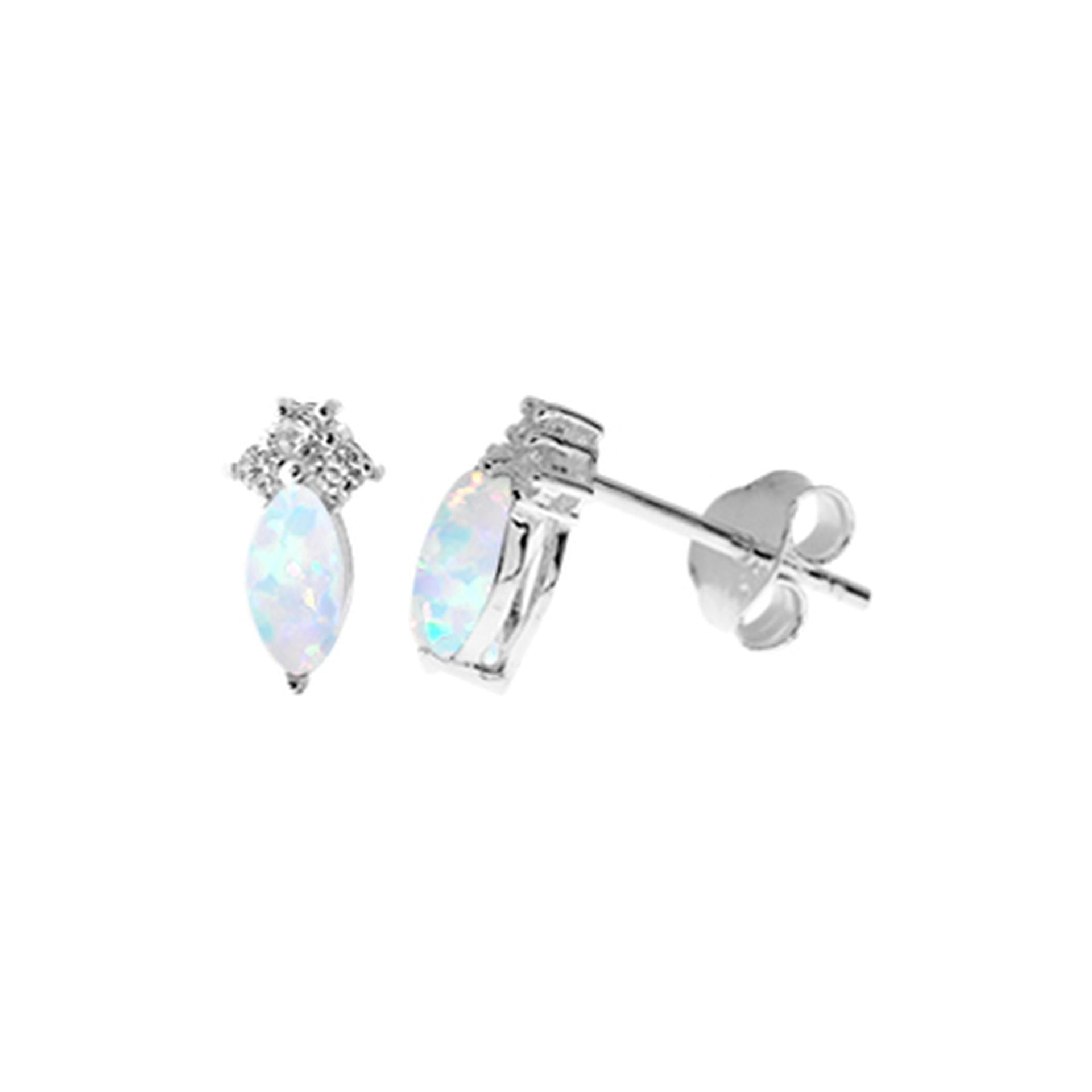 Bethan marquis white opalique sparkle studs