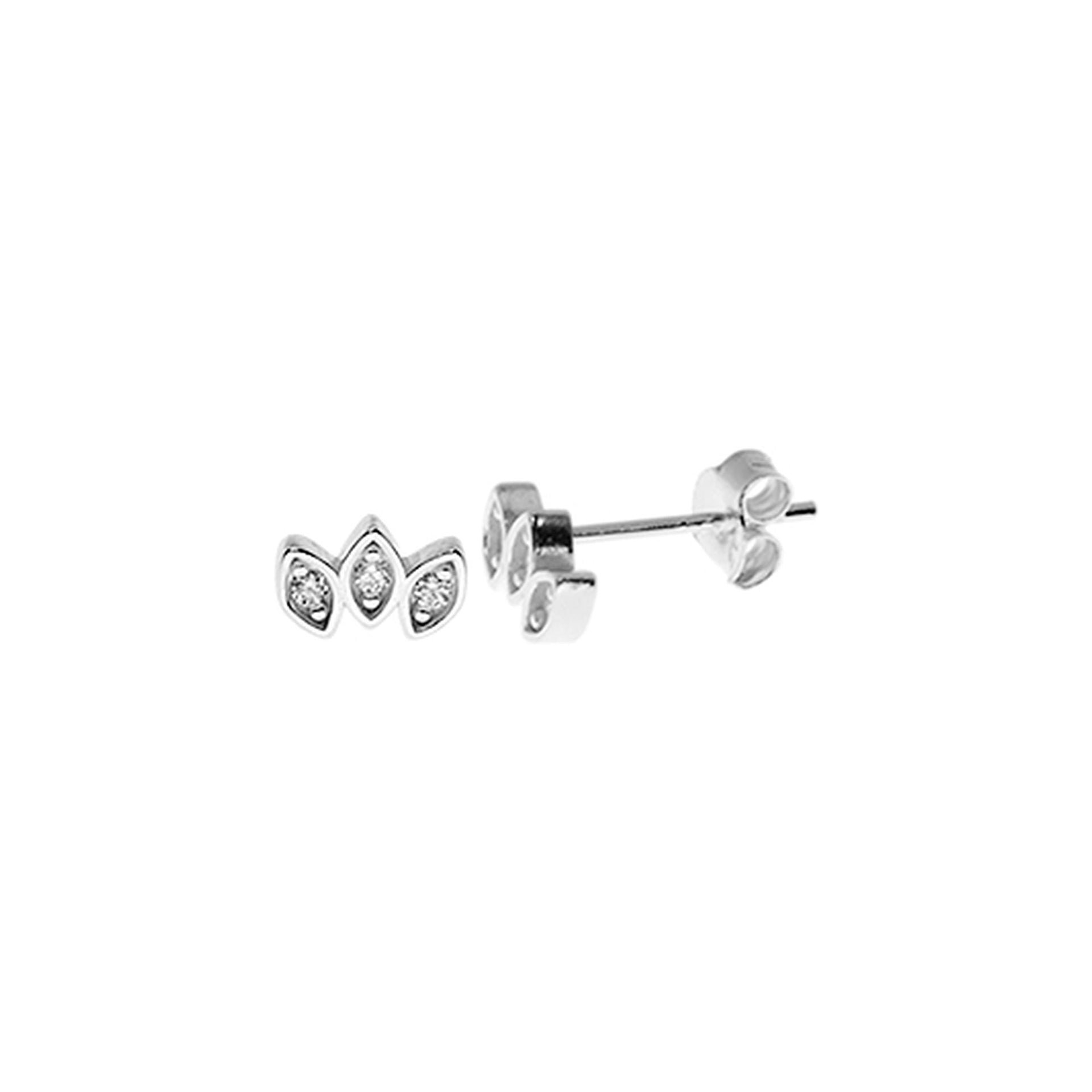 Kenzie triple CZ marquis fan studs