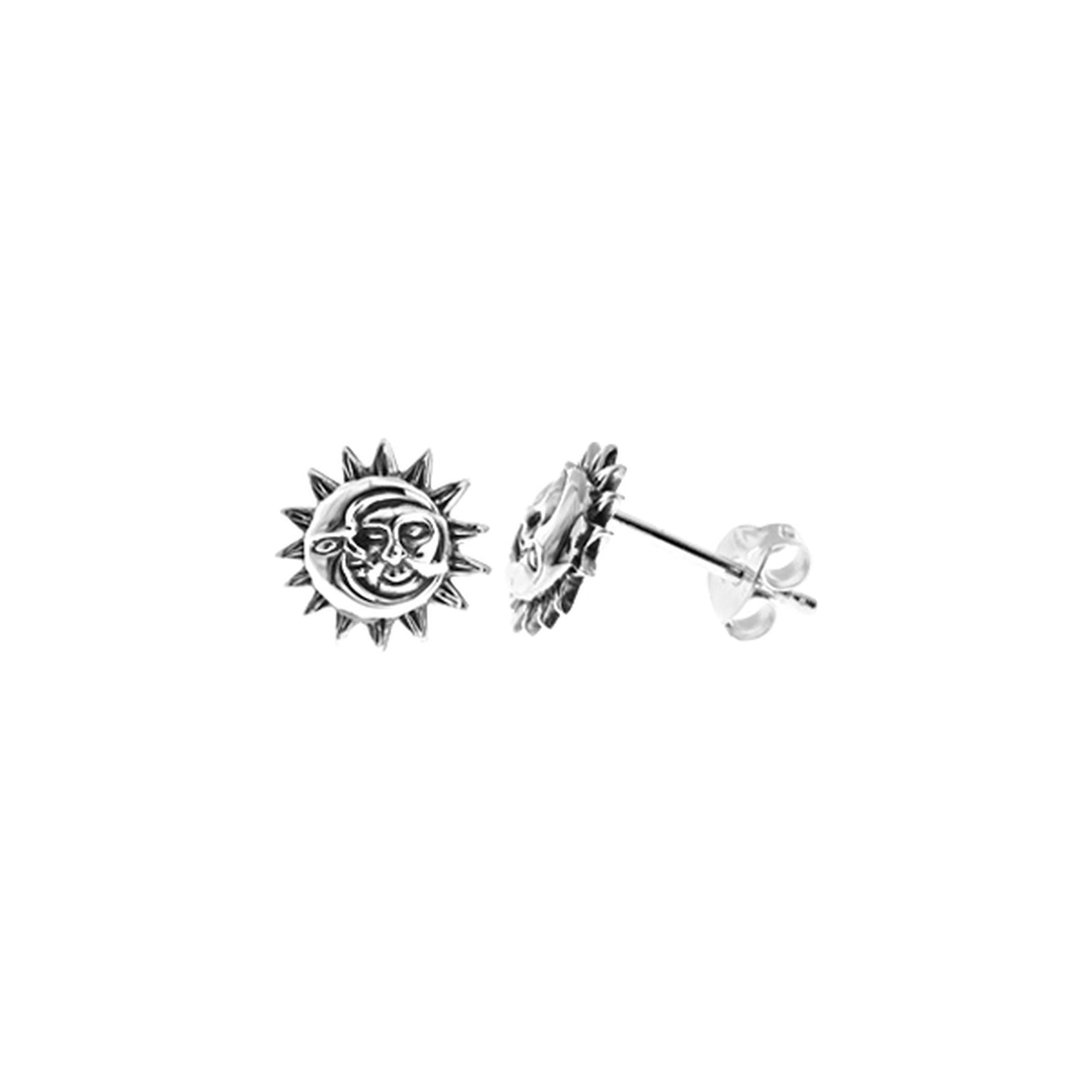 Faith sun and moon stud earrings