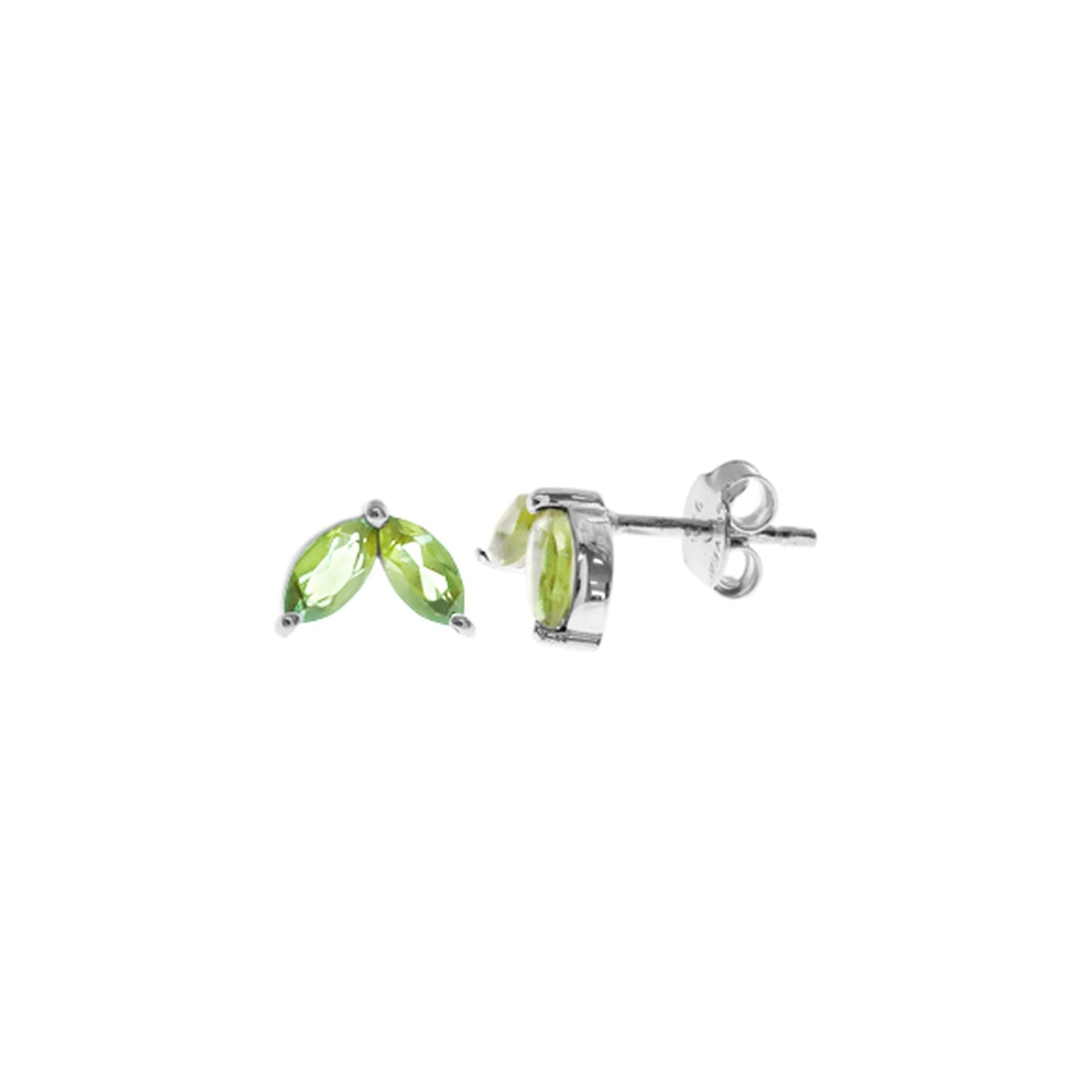 Kara double marquis peridot studs