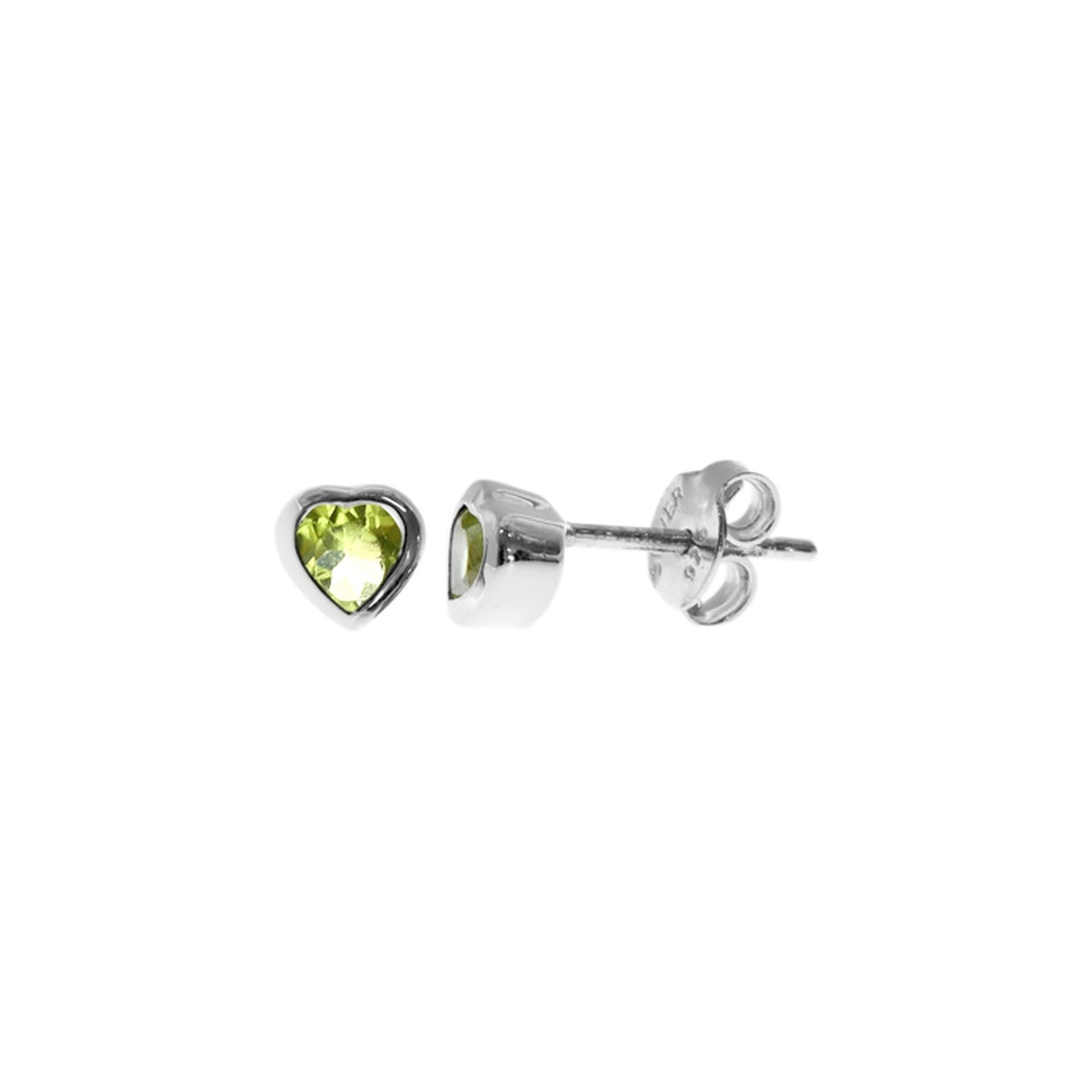 Samira peridot heart studs