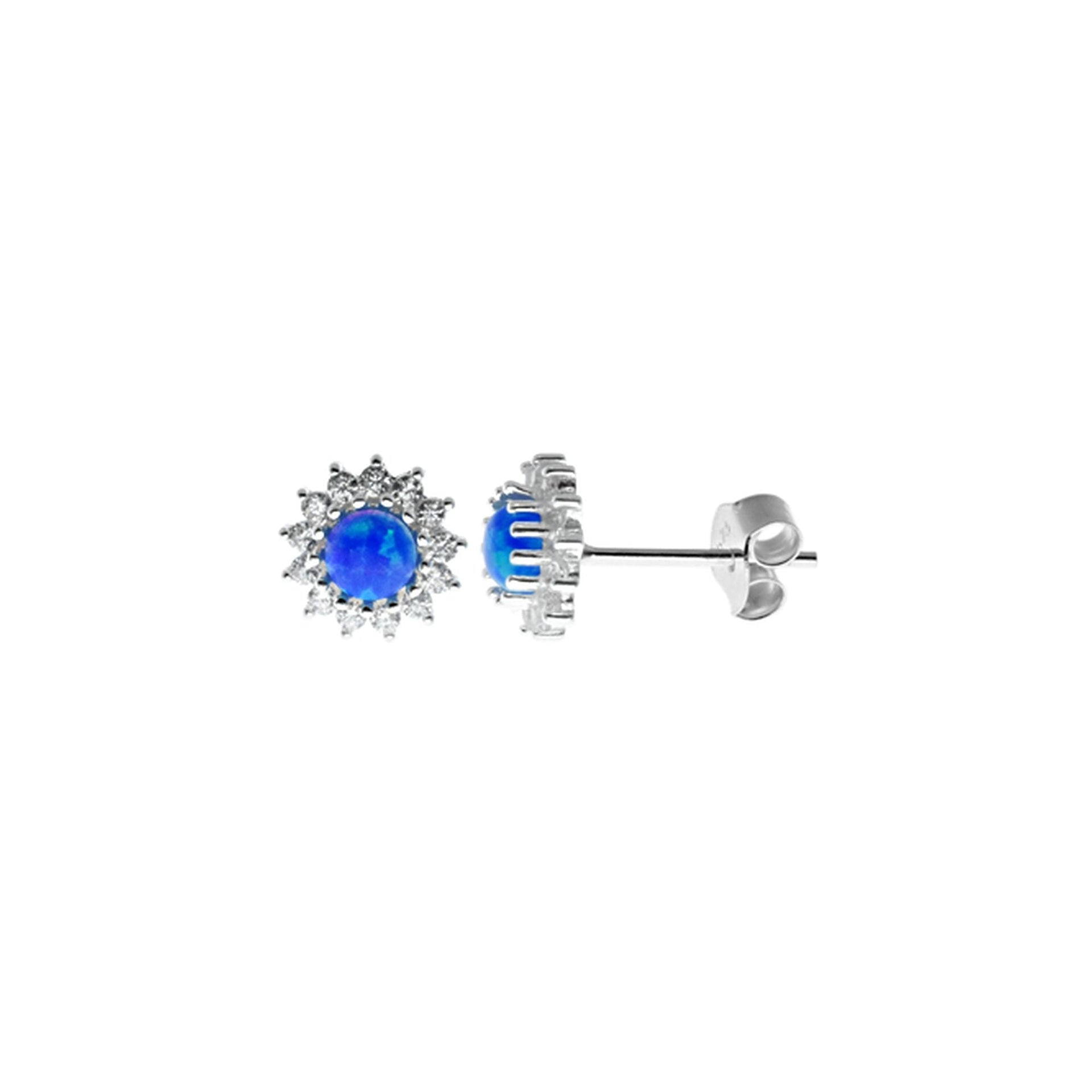 Aisha blue sunburst studs