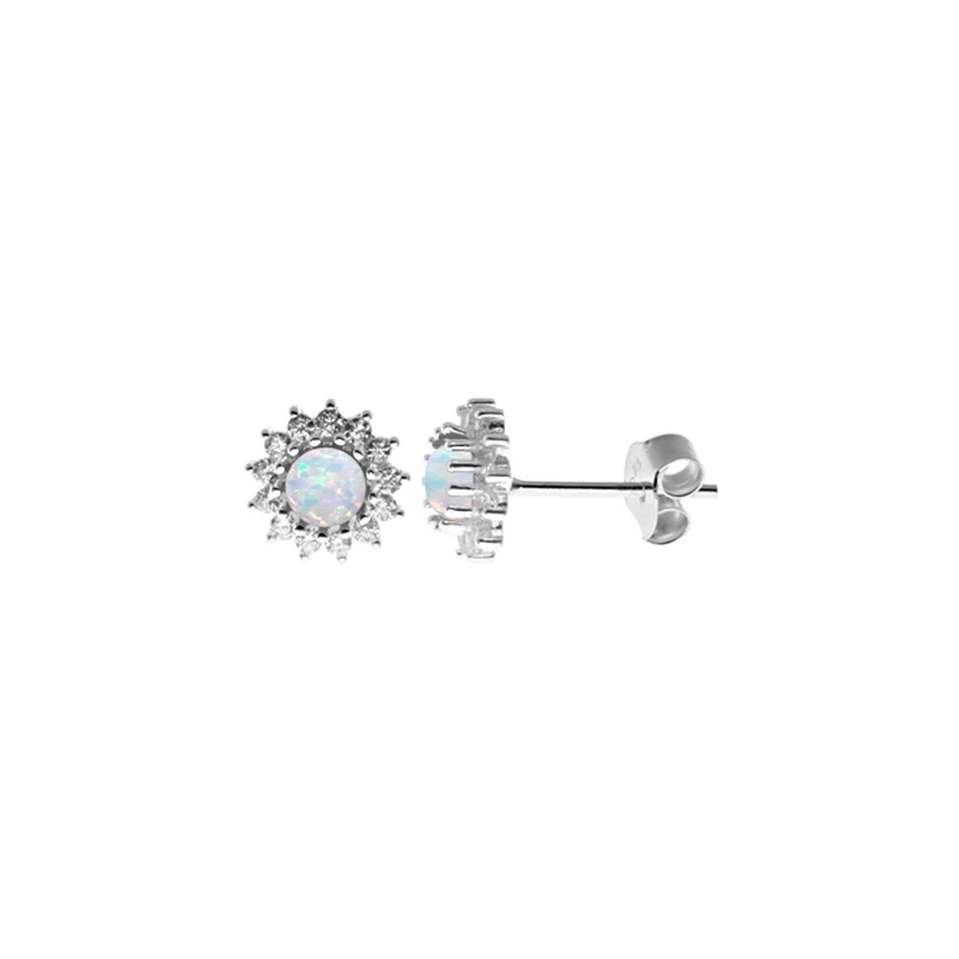 Aisha white sunburst studs