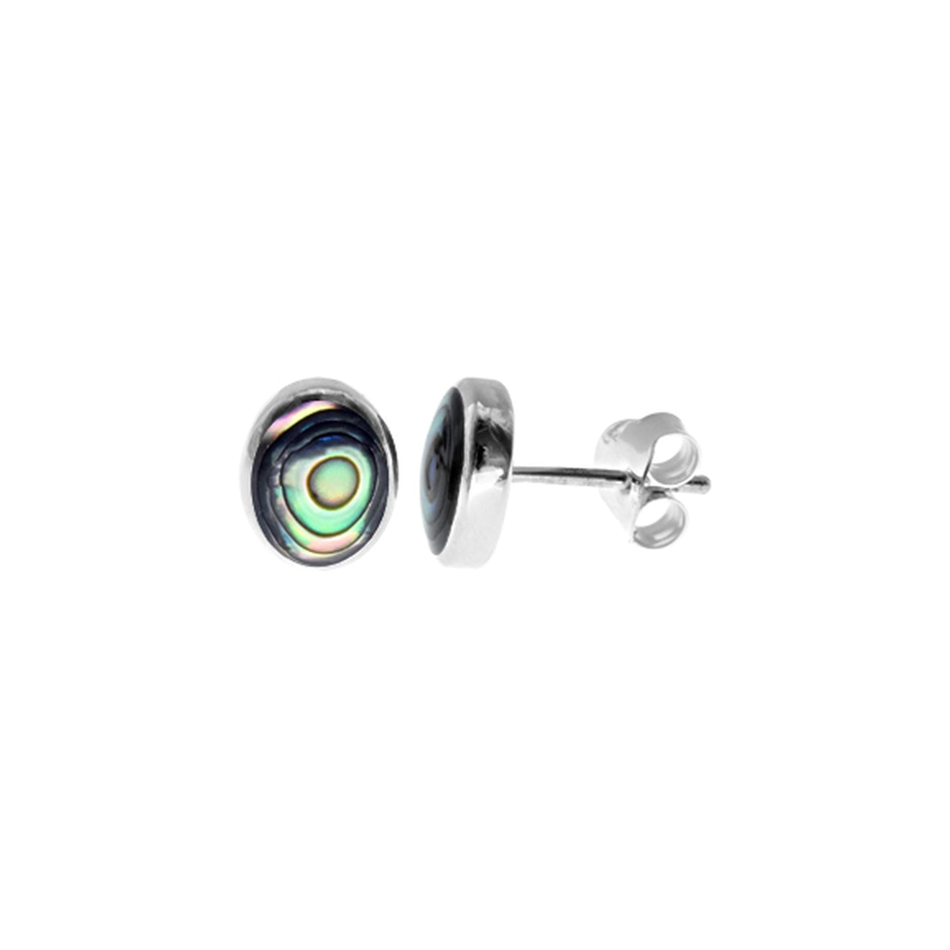 Bronwen oval paua shell stud earrings