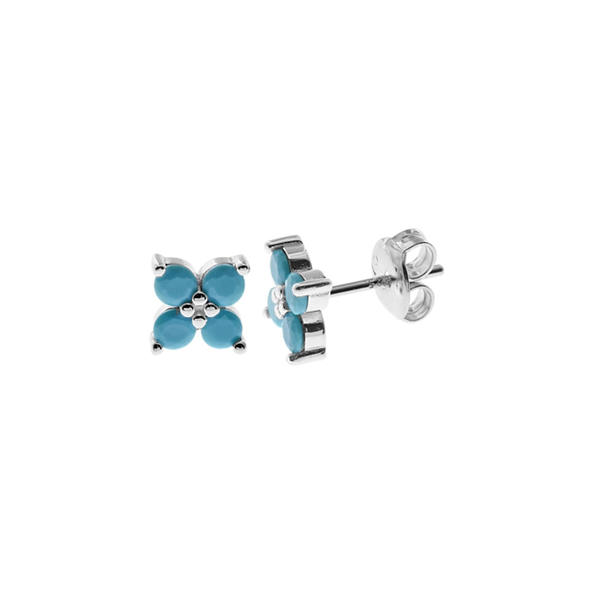 Bethan turquoise cluster stud earrings