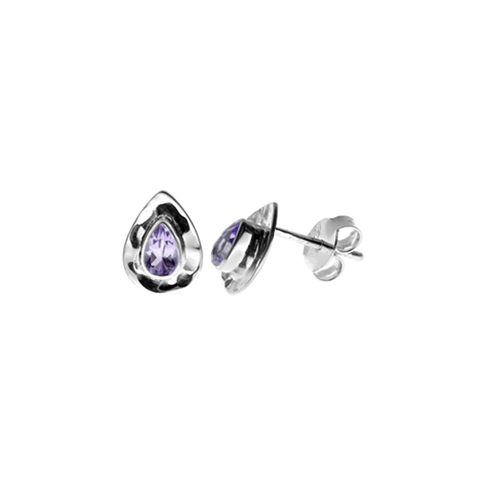 Lexi teardrop amethyst studs