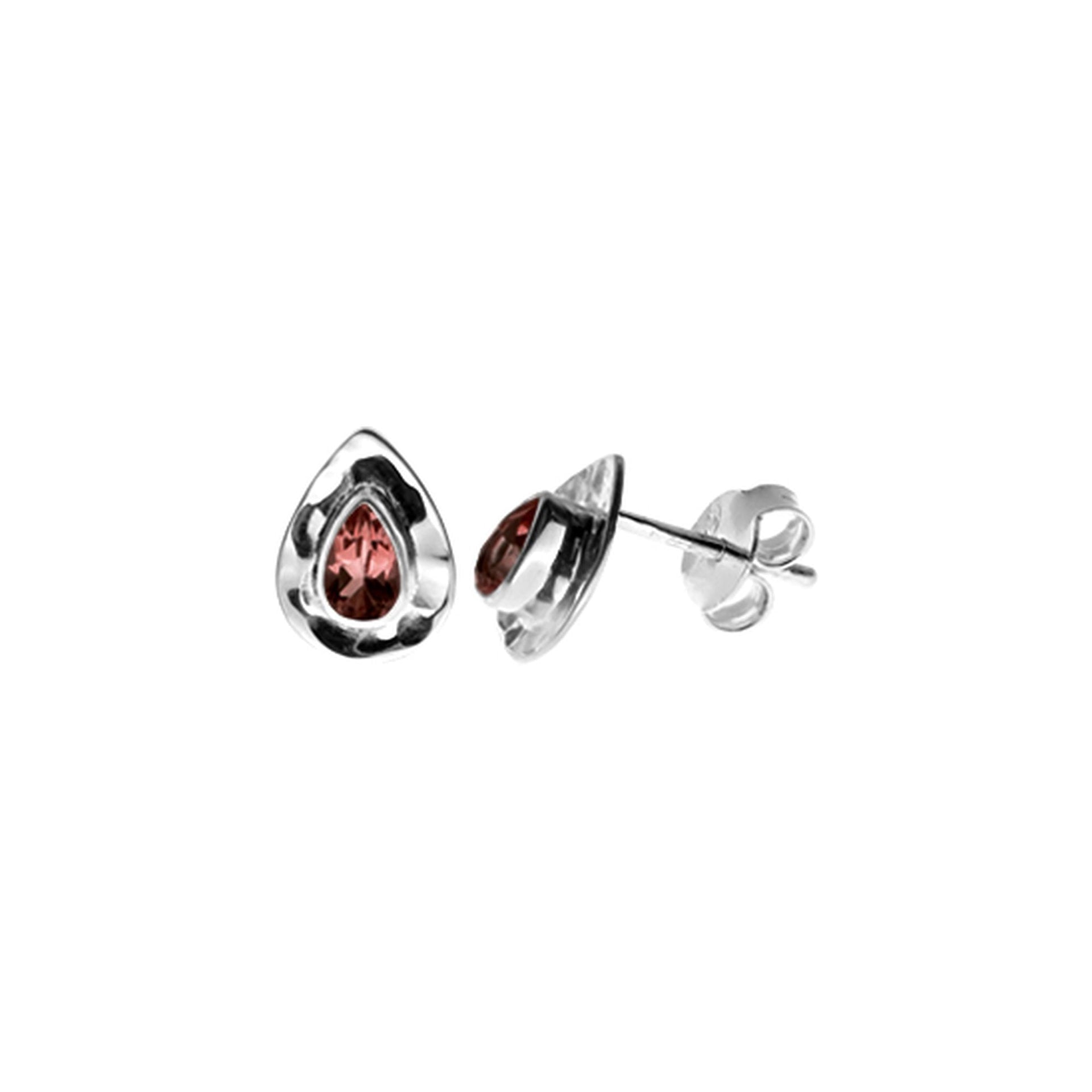 Lexi teardrop garnet studs