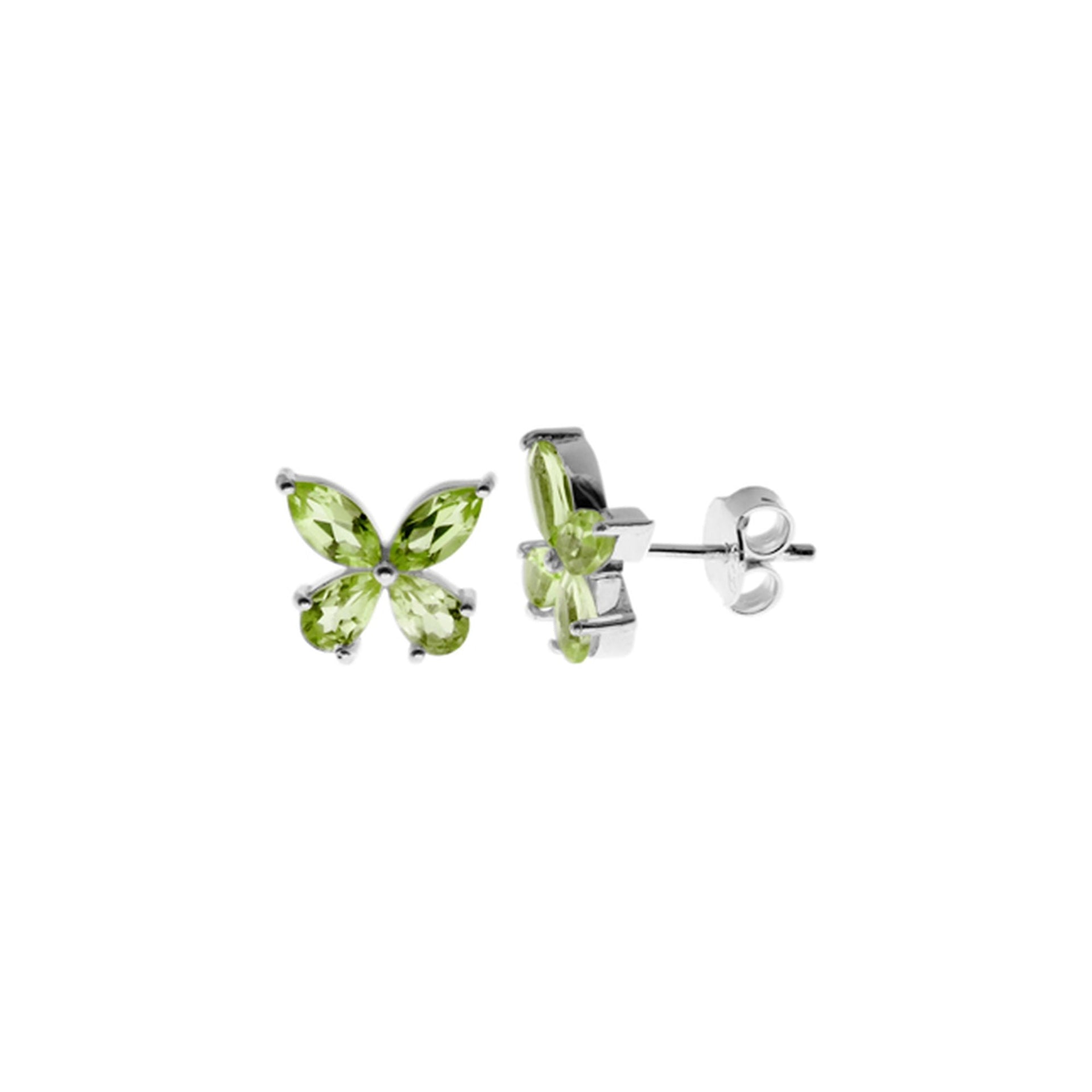 Kara peridot butterfly studs
