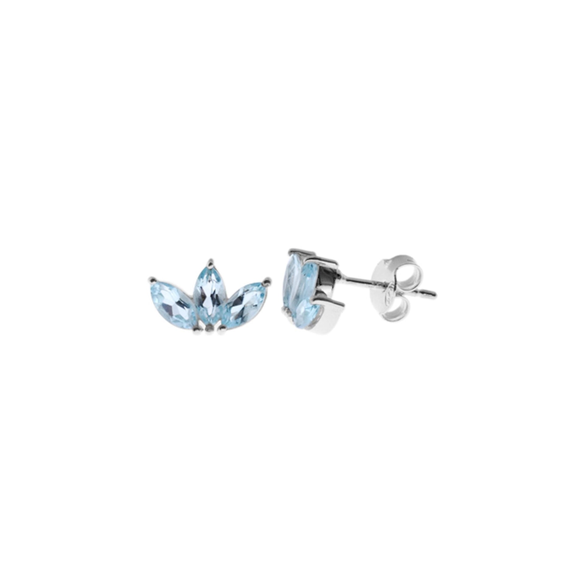 Kara blue topaz fan studs