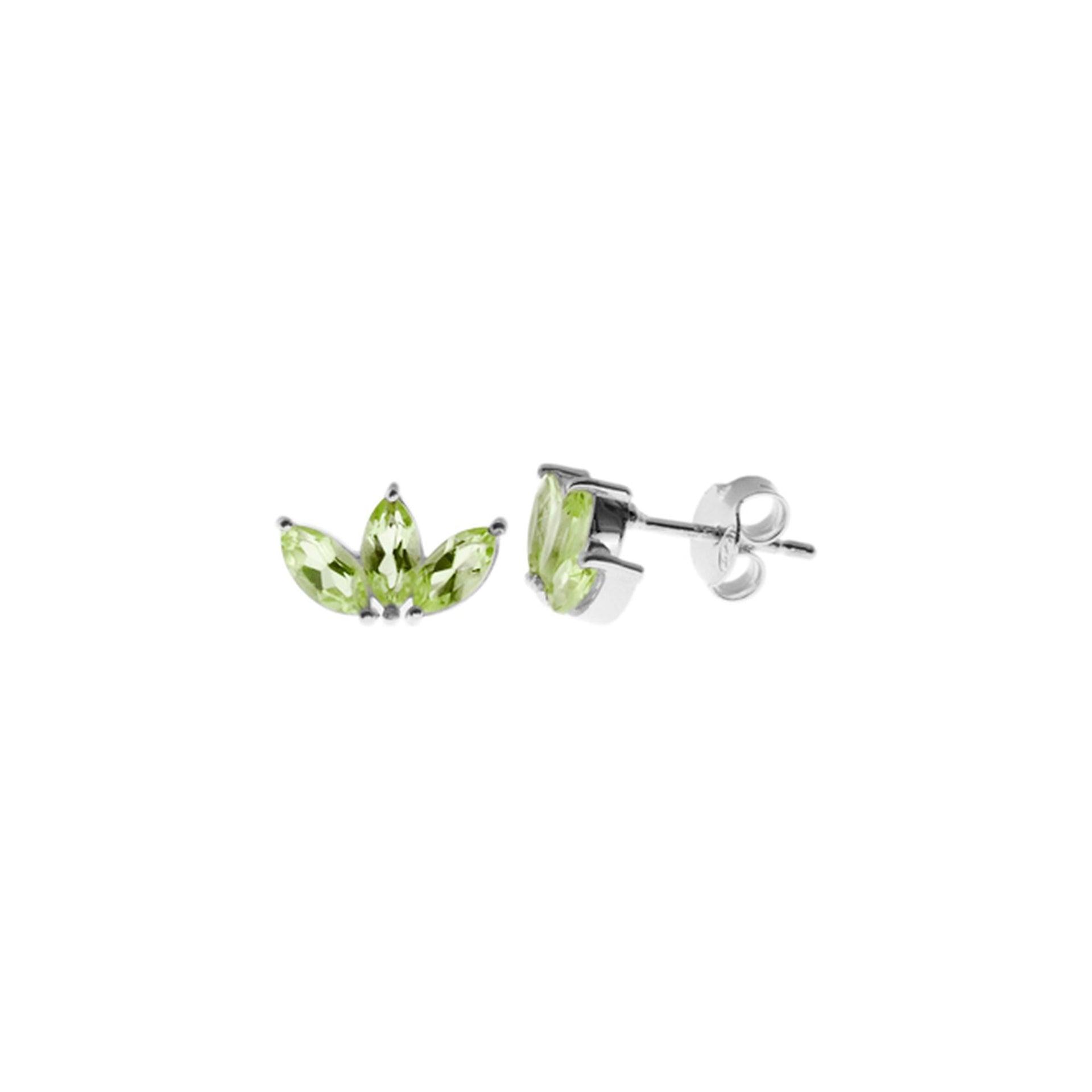 Kara peridot fan studs