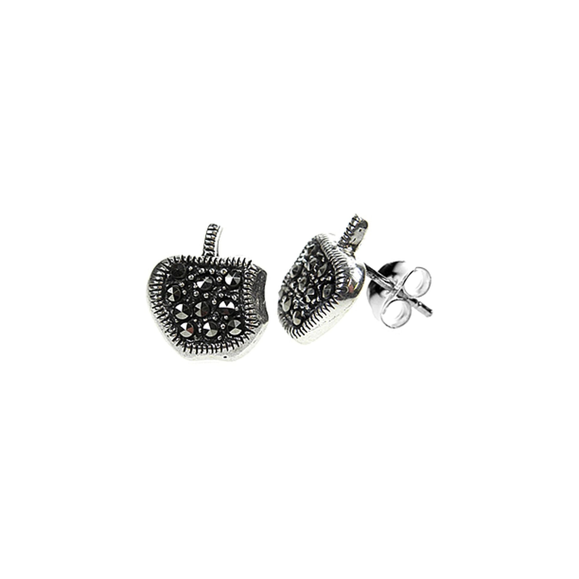 Marcasite apple studs