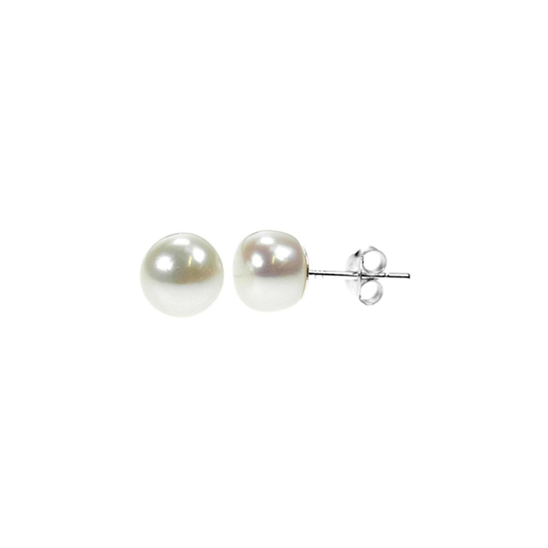 Blythe plain round pearl studs