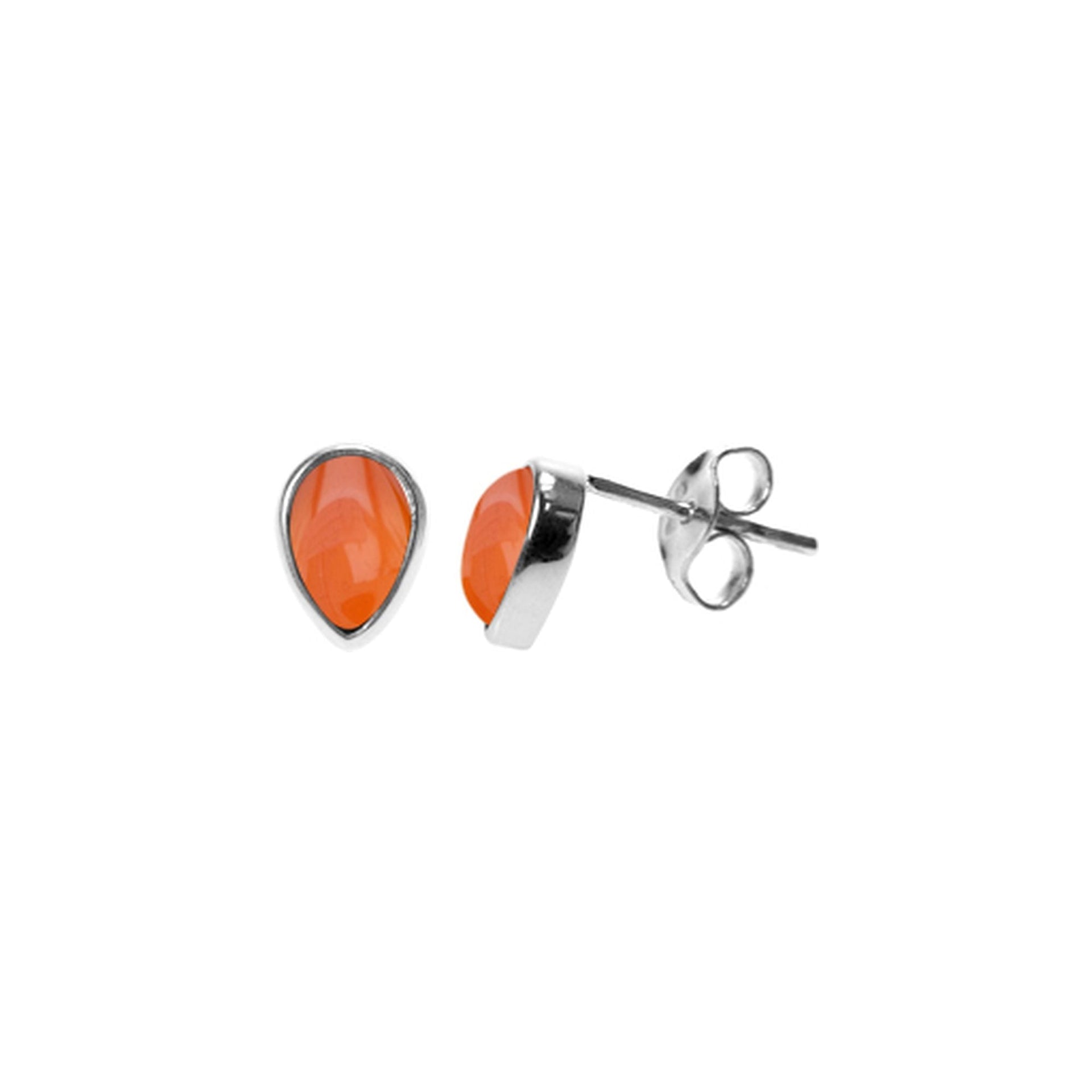 Samira small teardrop carnelian studs