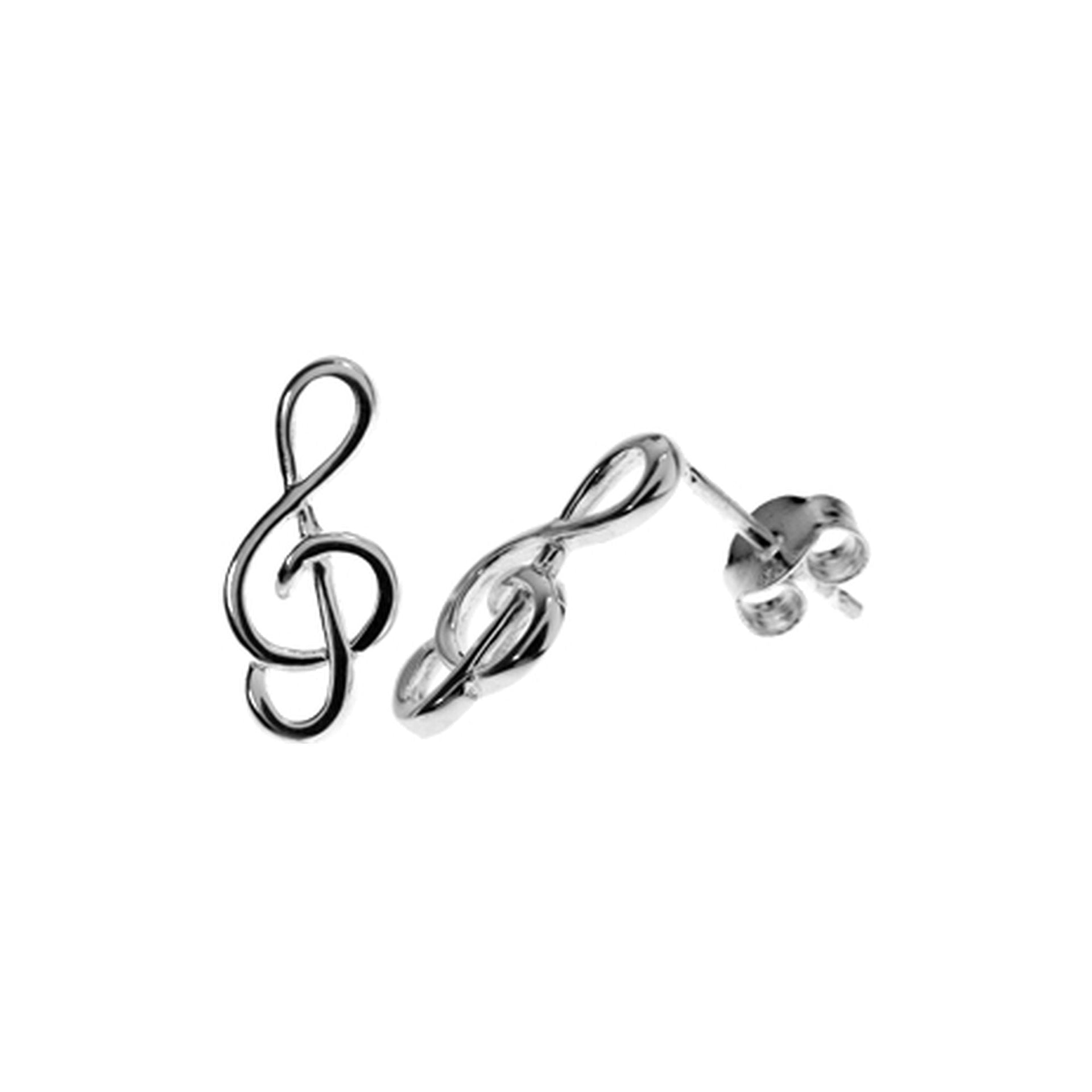 Erica large treble clef studs