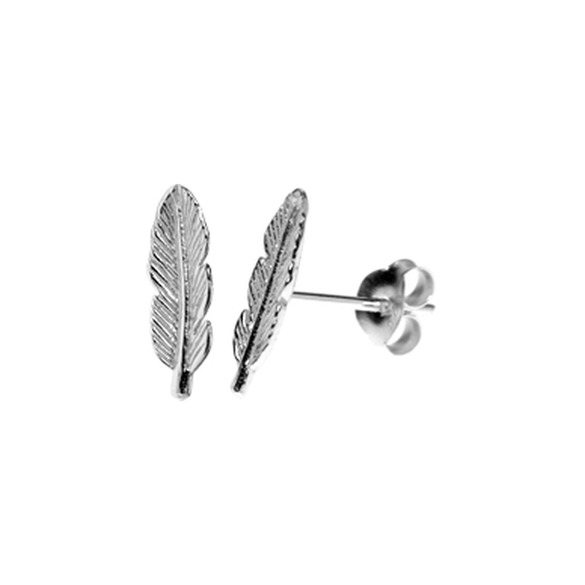 Zora detailed feather studs