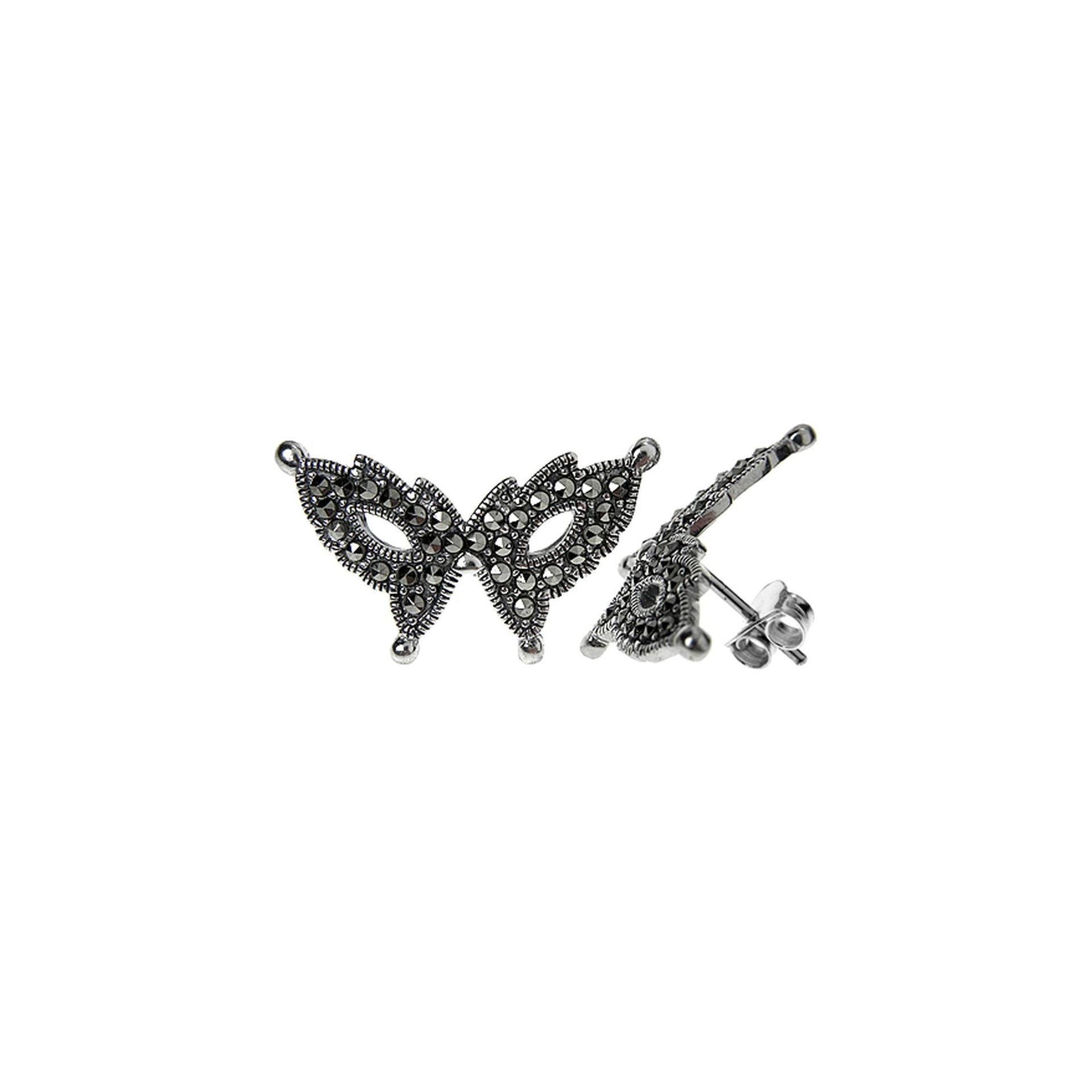 Marcasite masquerade mask studs