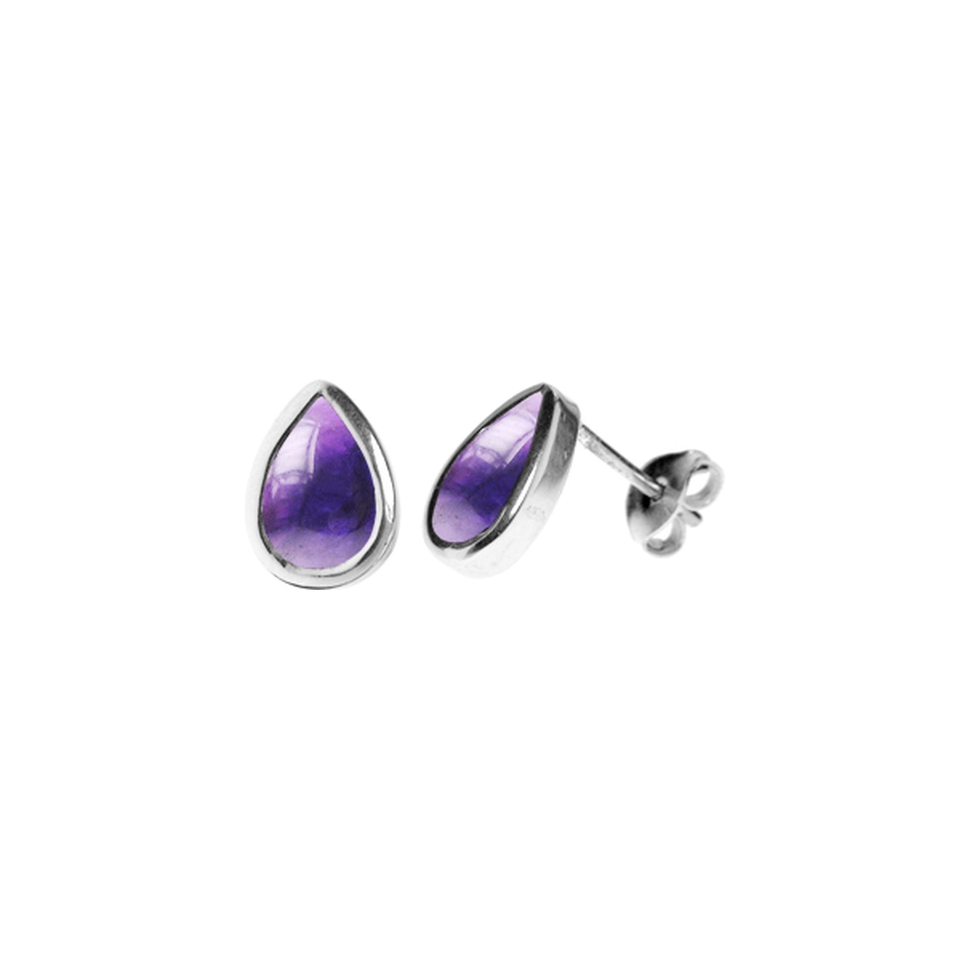 Samira amethyst teardrop studs