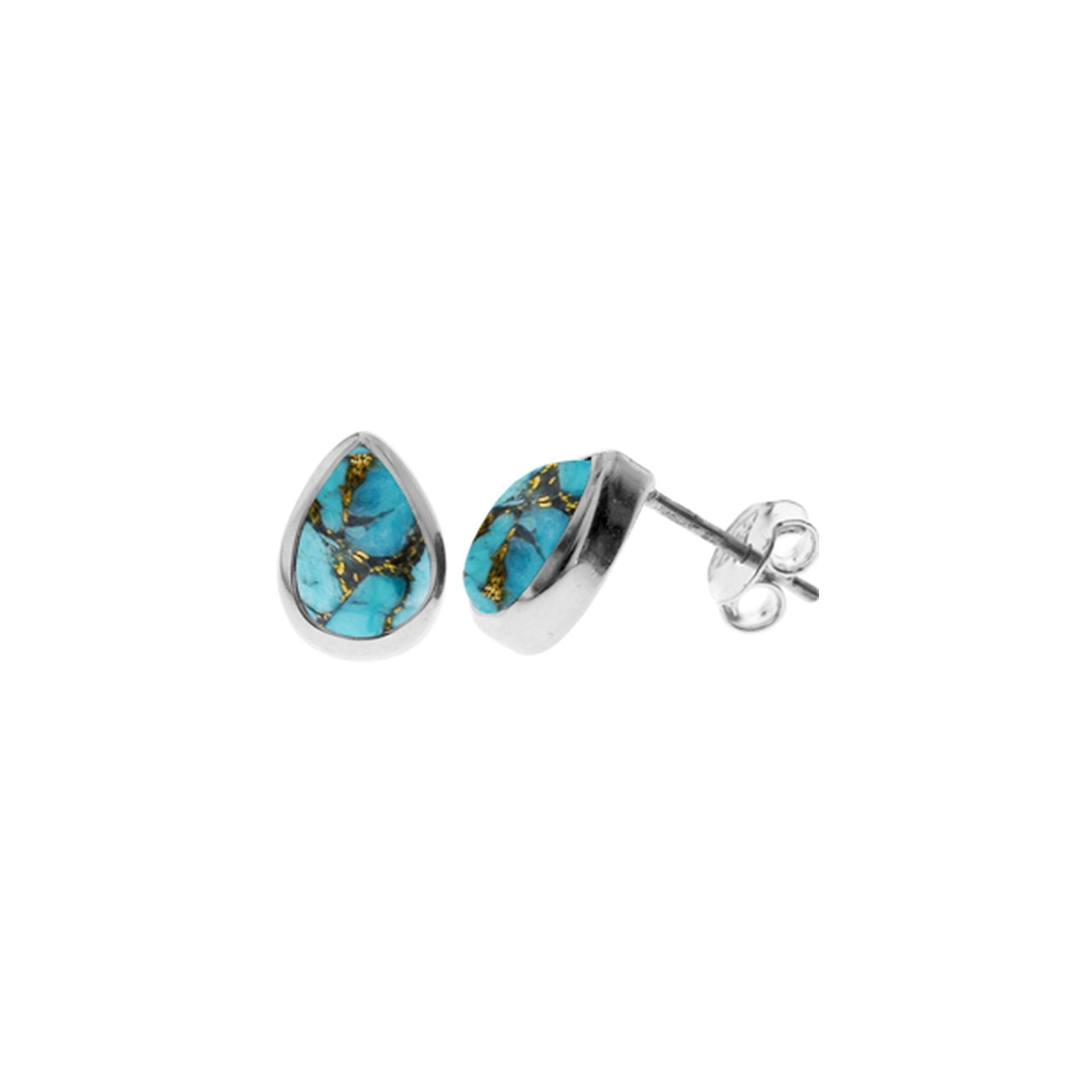 Samira blue mohave teardrop studs