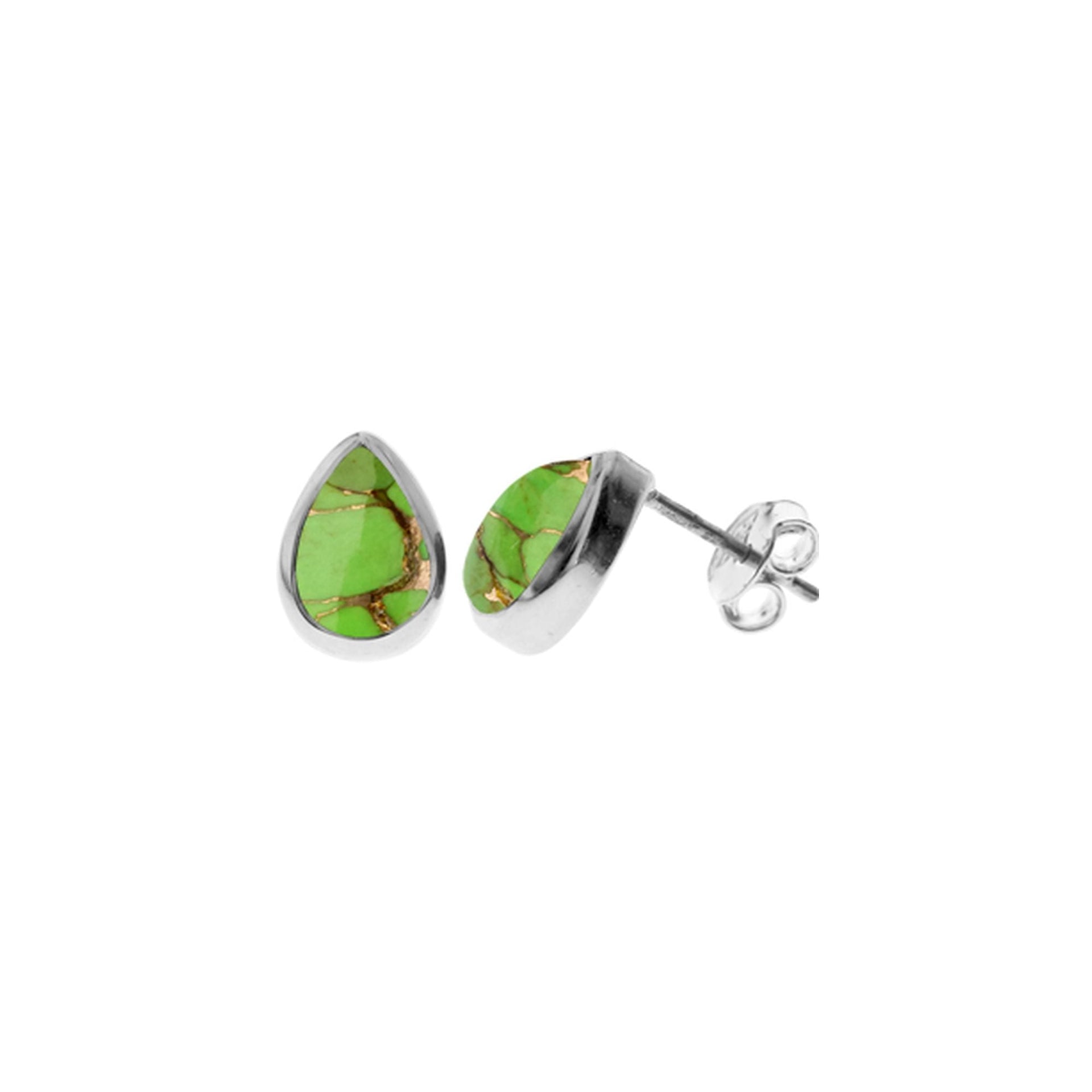 Samira green mohave teardrop studs