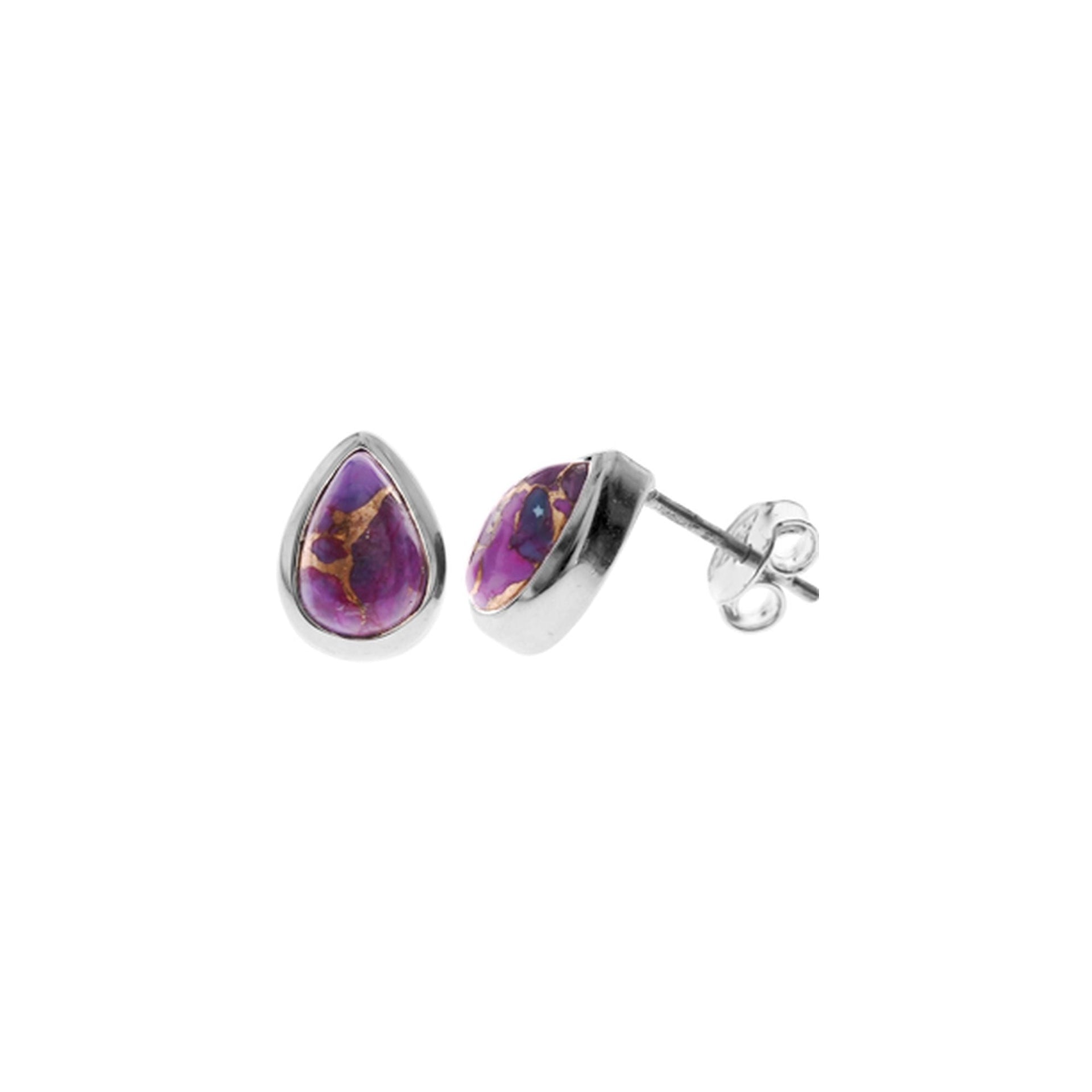 Samira purple mohave teardrop studs