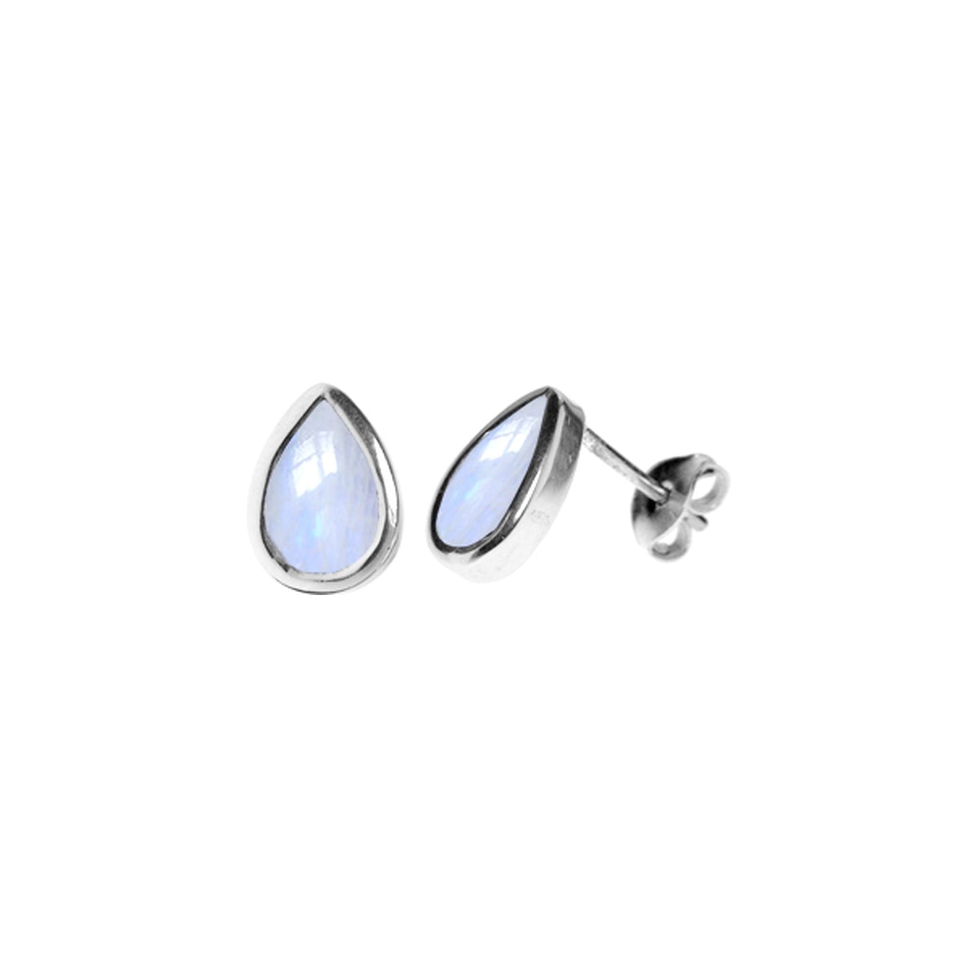Samira rainbow moonstone teardrop studs