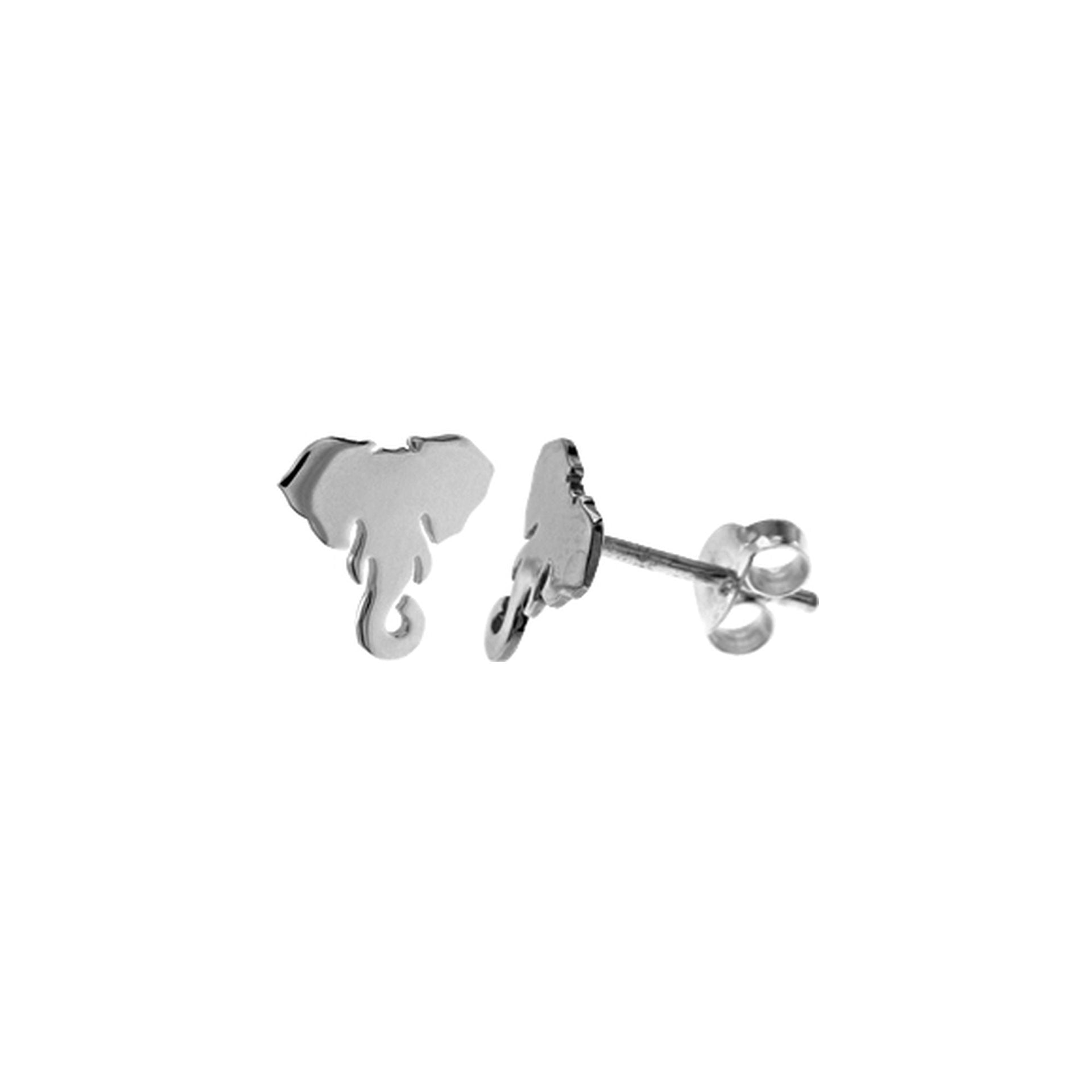 Matilda elephant head silhouette studs