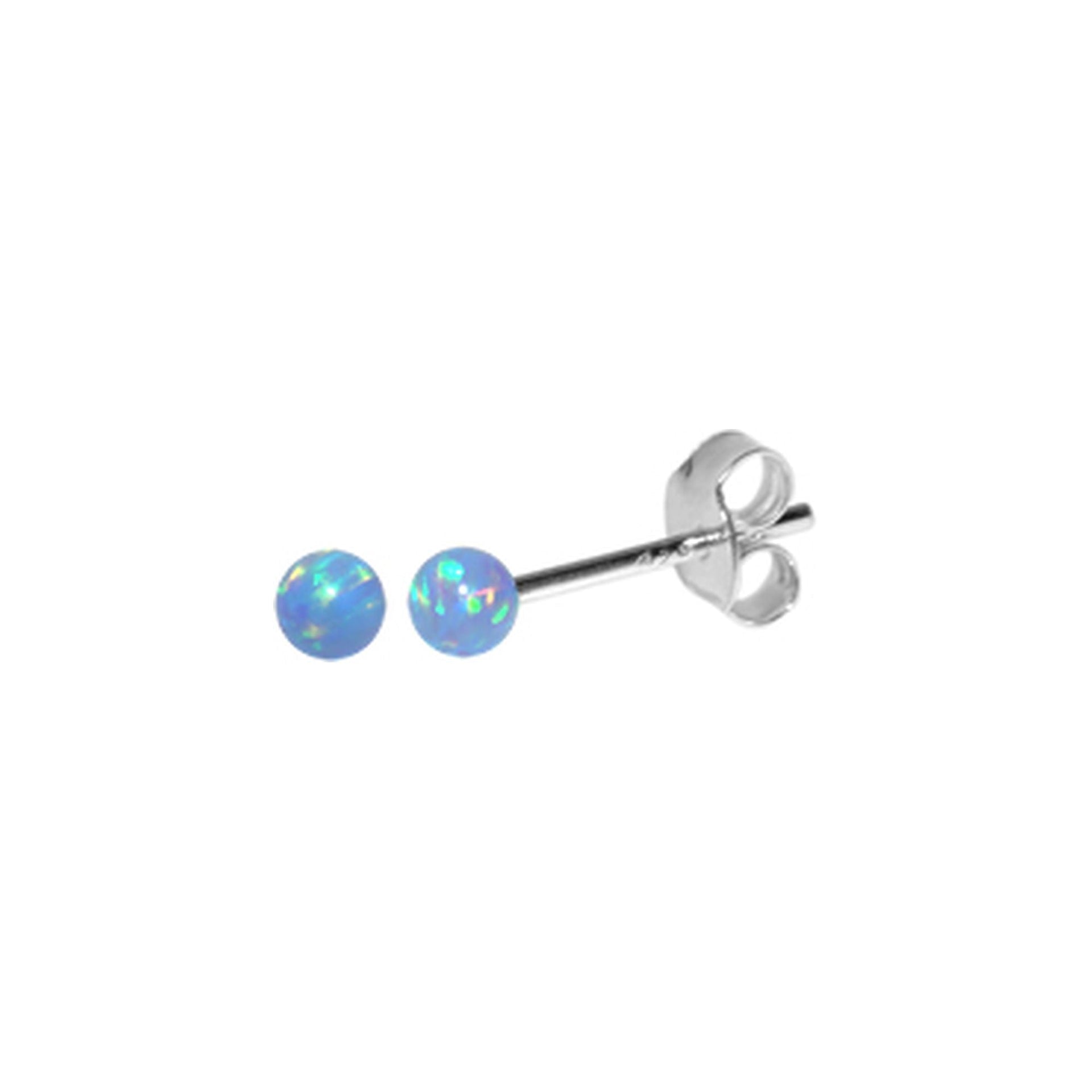 Angelica small blue opalique orb studs