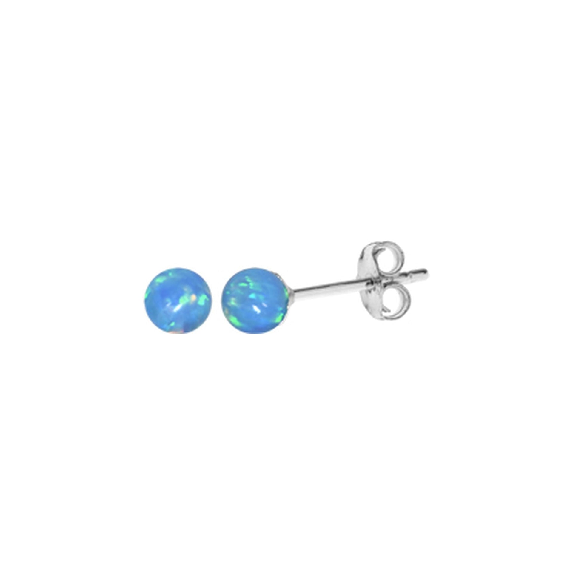Angelica medium blue opalique orb studs
