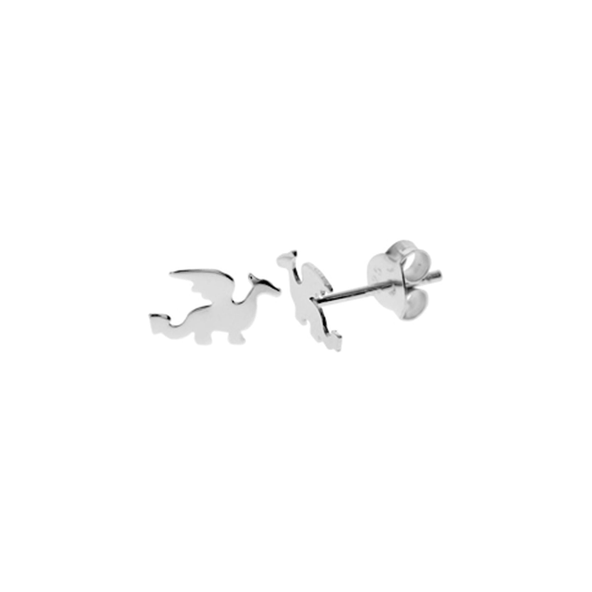 Matilda flat dragon silhouette studs