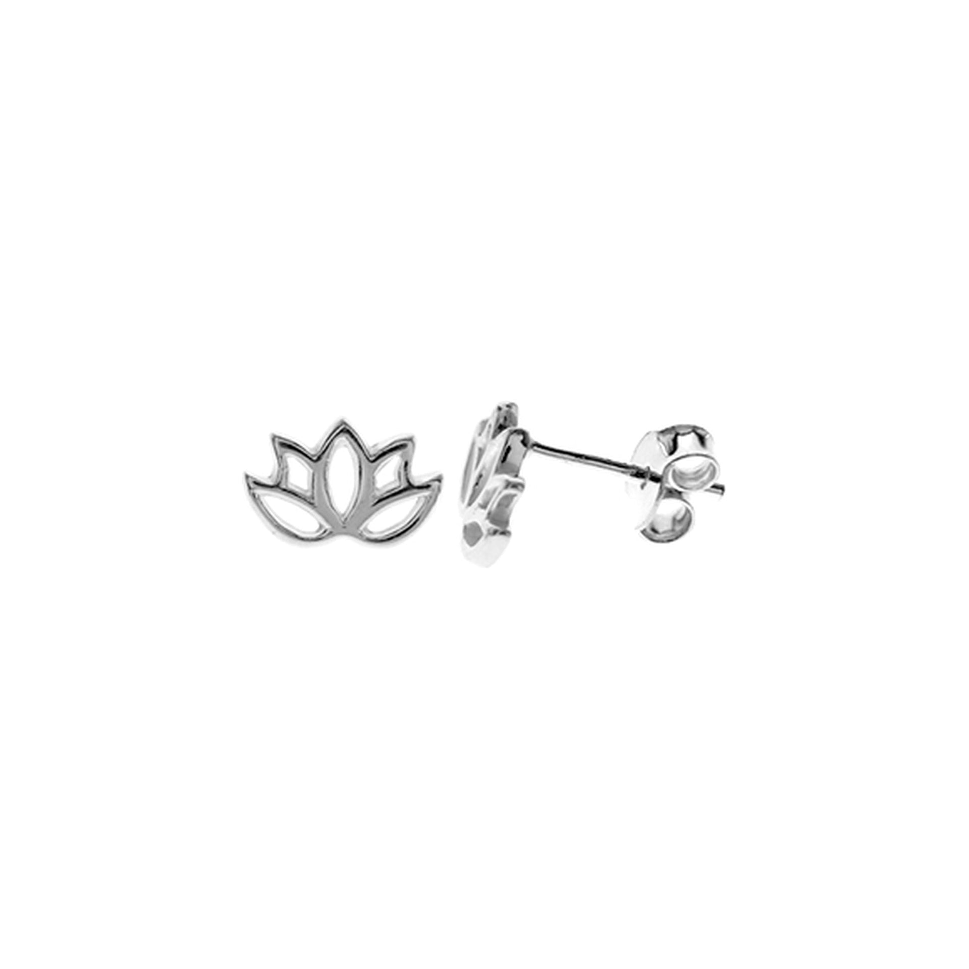 Zora open lotus flower studs
