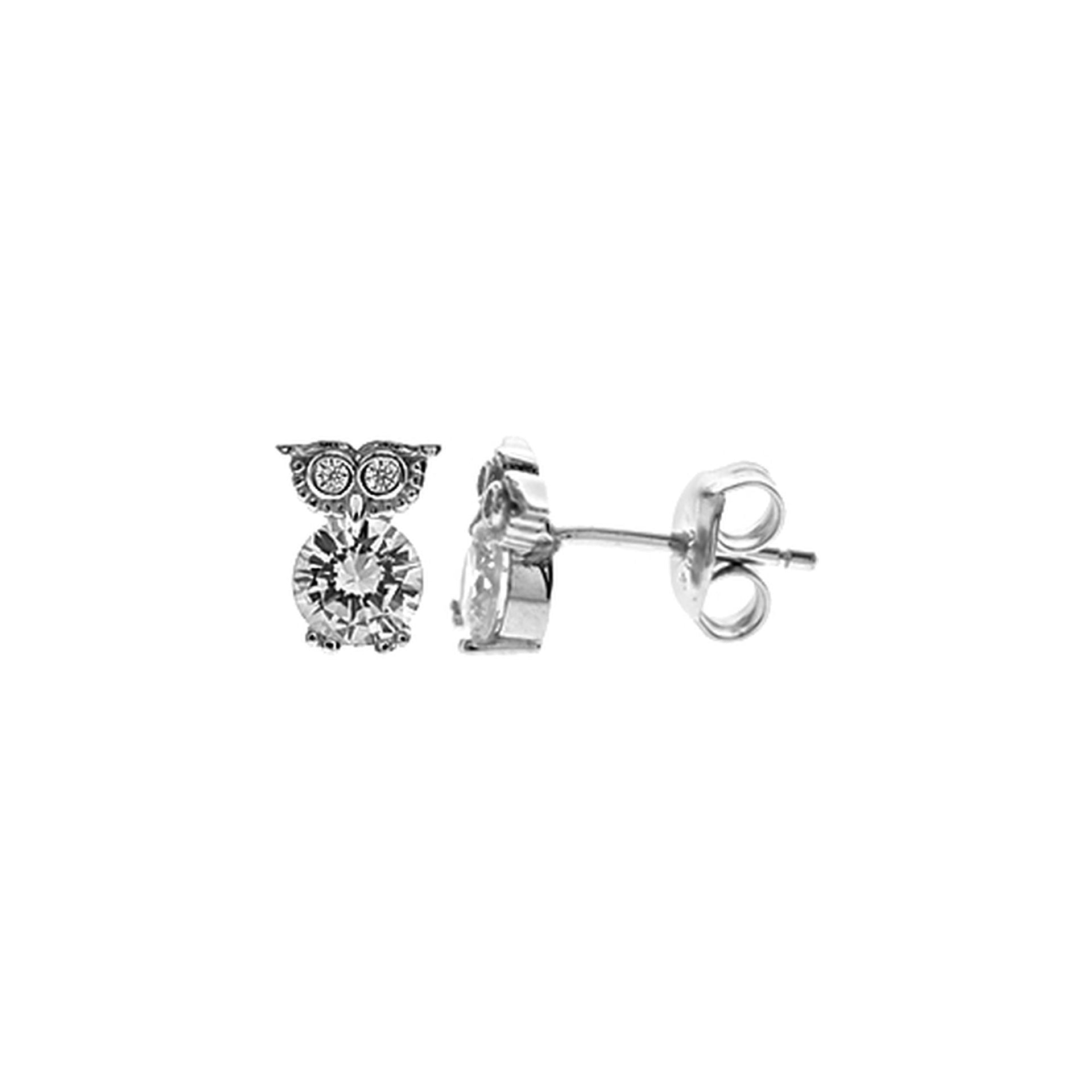 Alianna elegant owl CZ studs