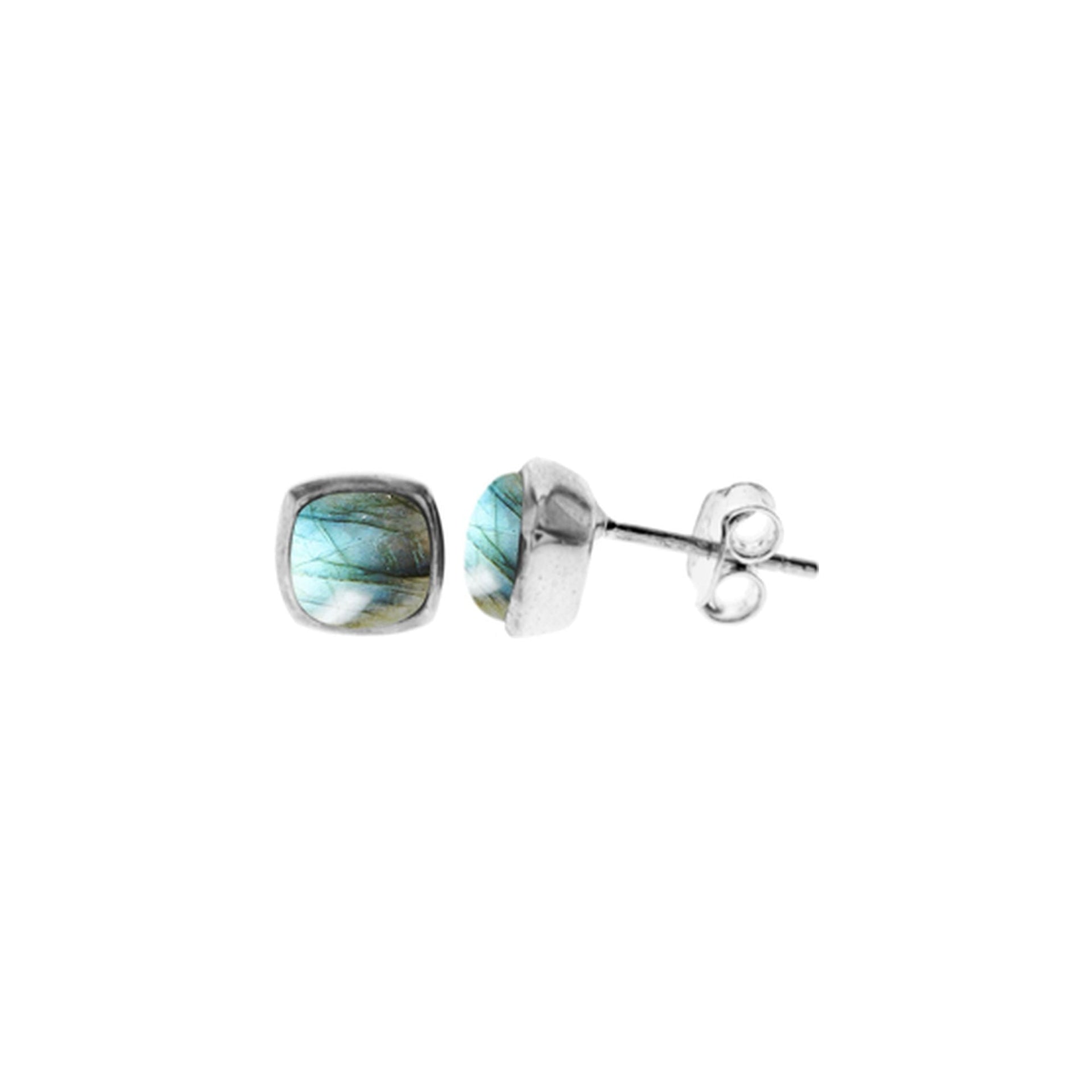 Samira squircle labradorite studs