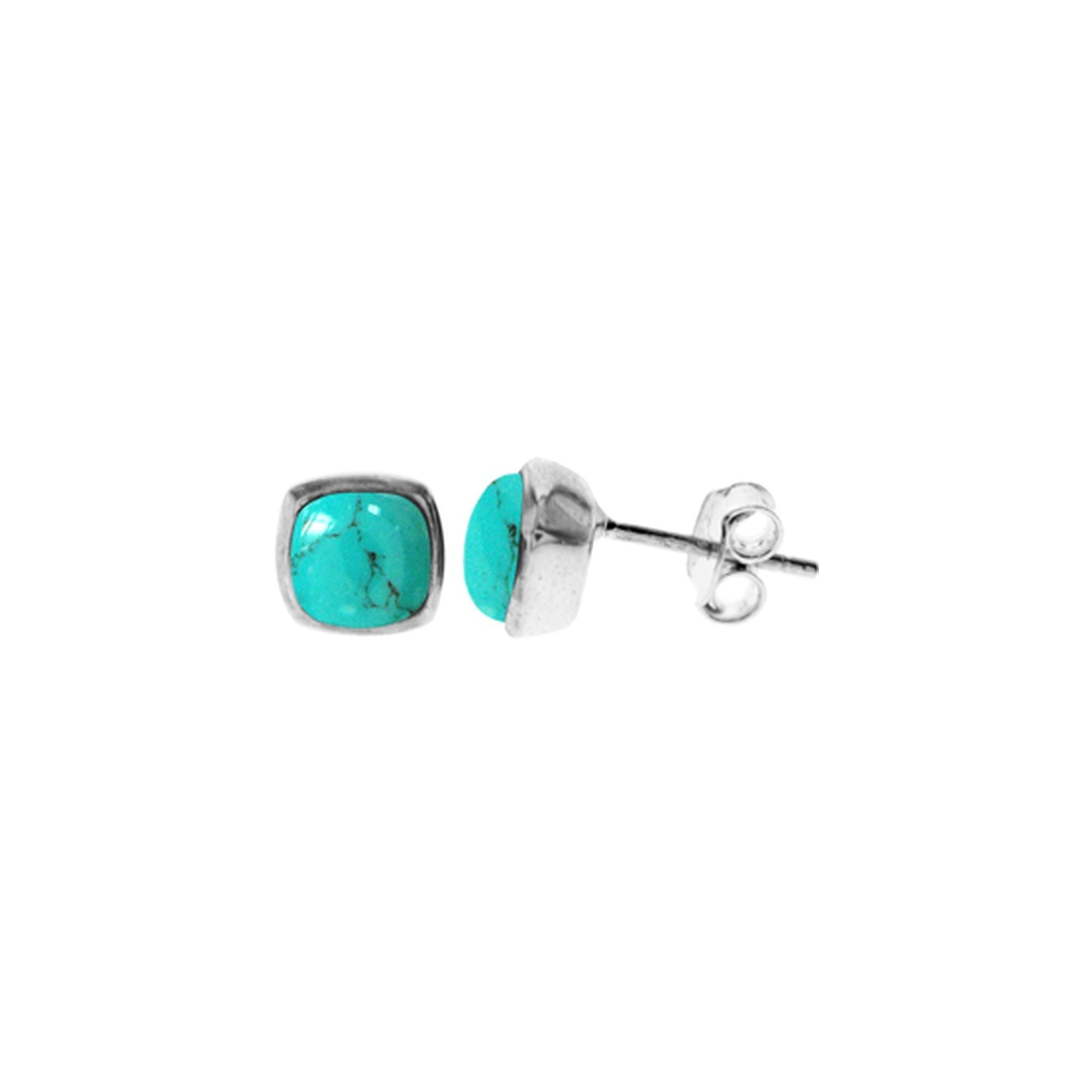 Samira squircle turquoise studs