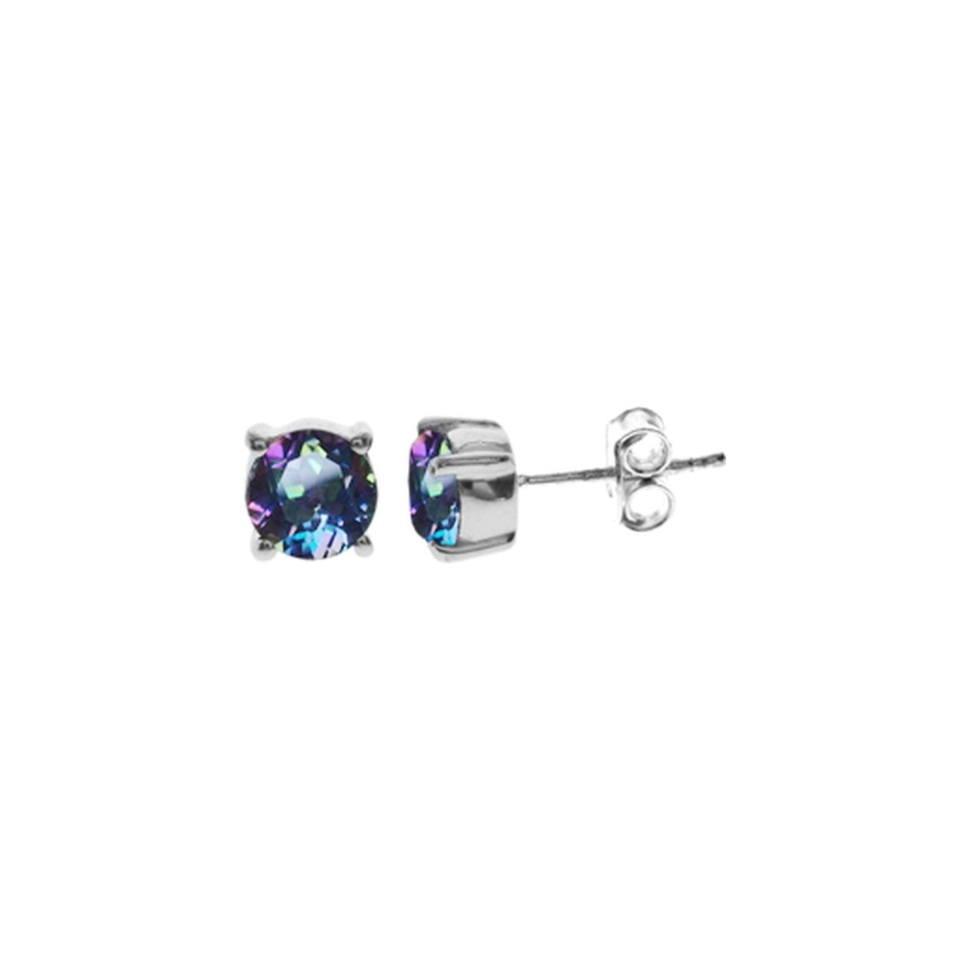 Kara round mystic topaz studs