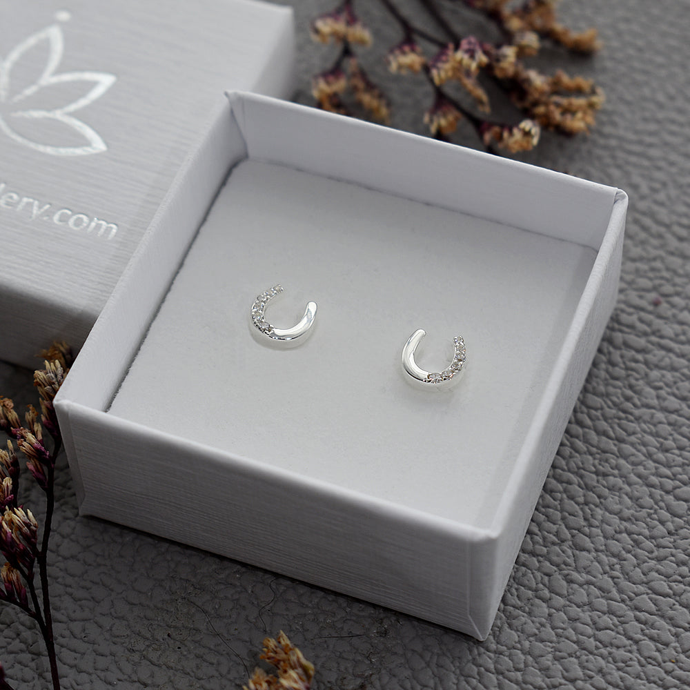 Cavelli horseshoe sparkle studs