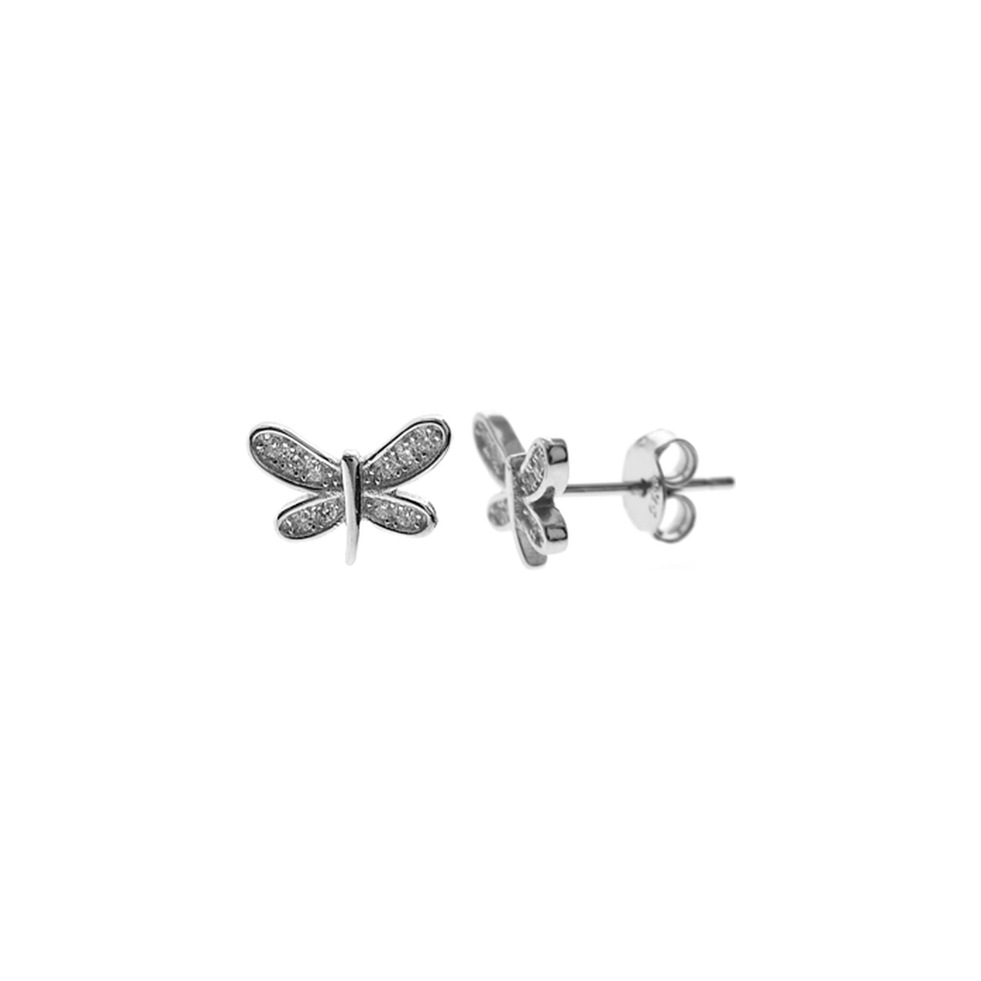 Alianna small dragonfly CZ studs