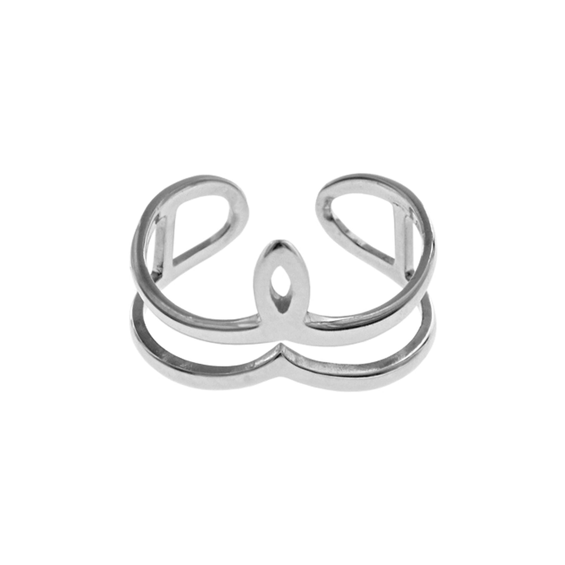 Bria double chevron toe ring