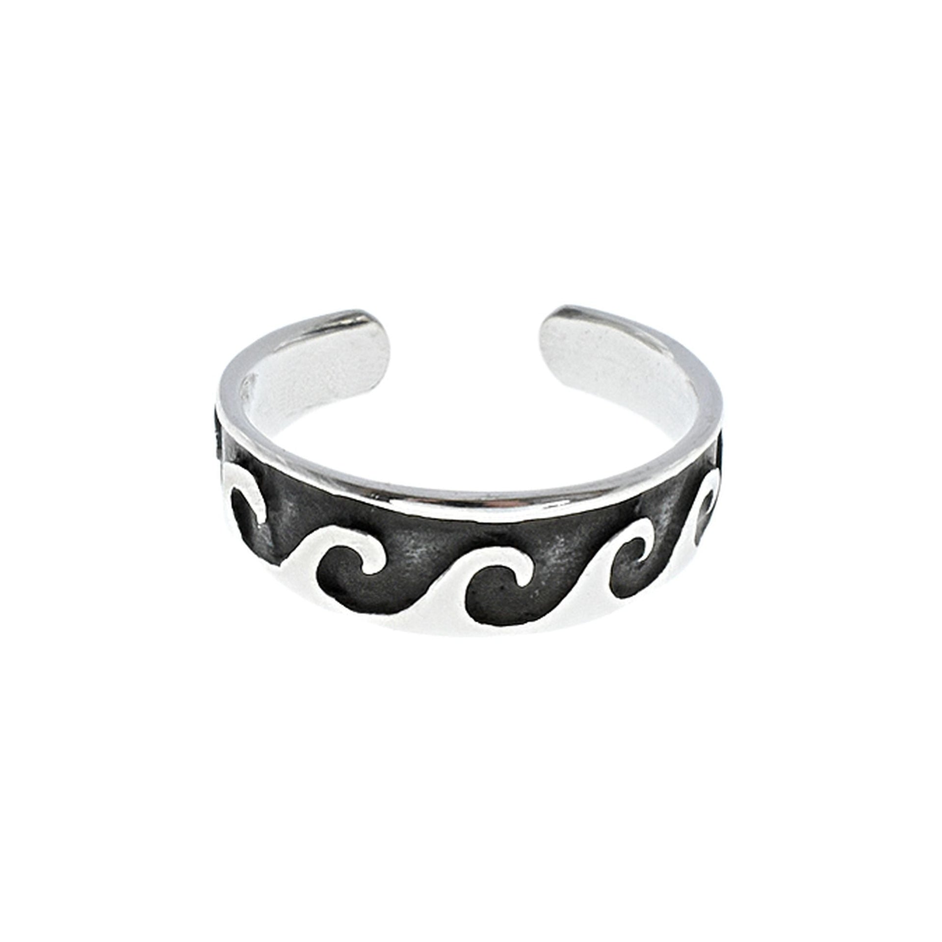 Mila wave design toe ring