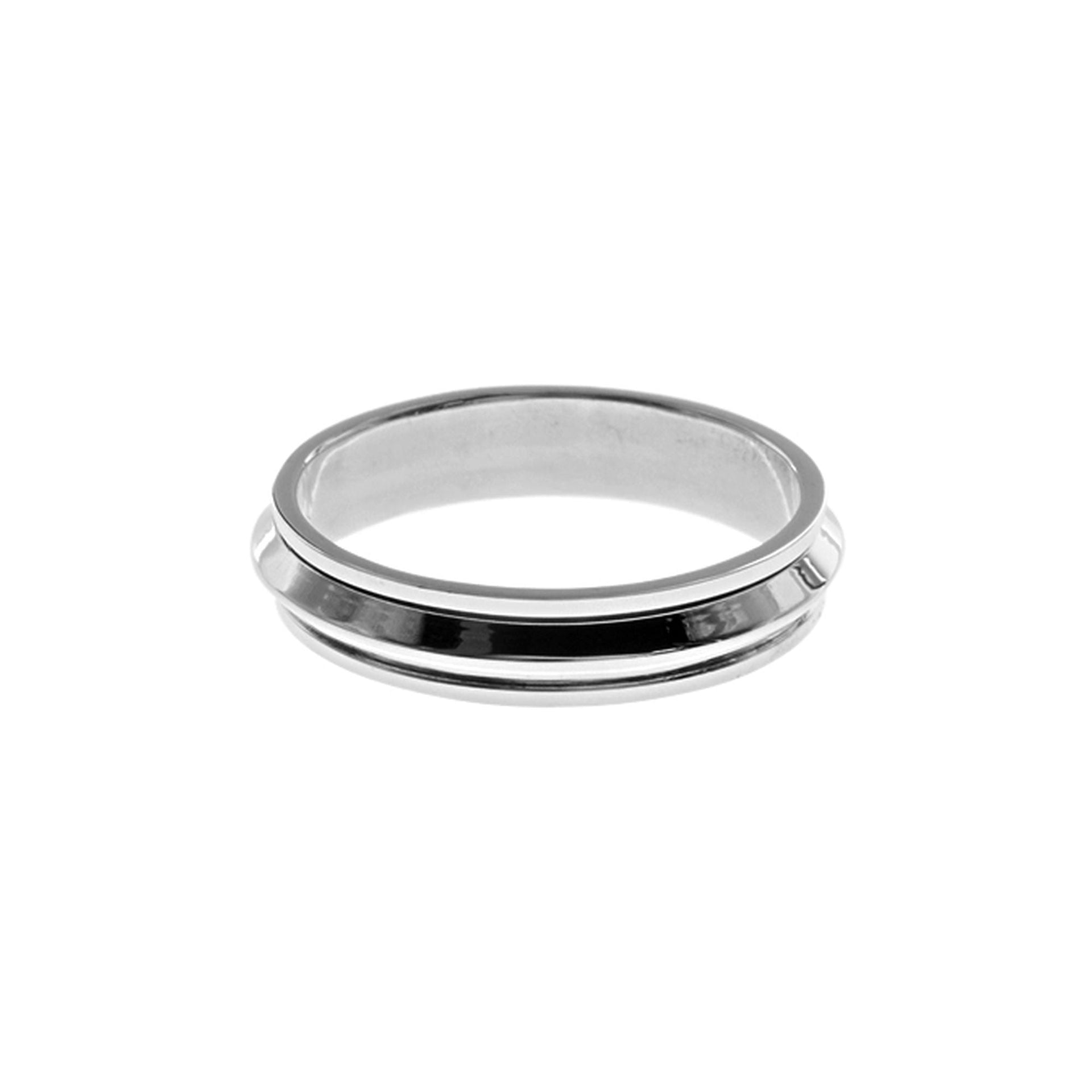 Harley silver ring with elevated spinning inner